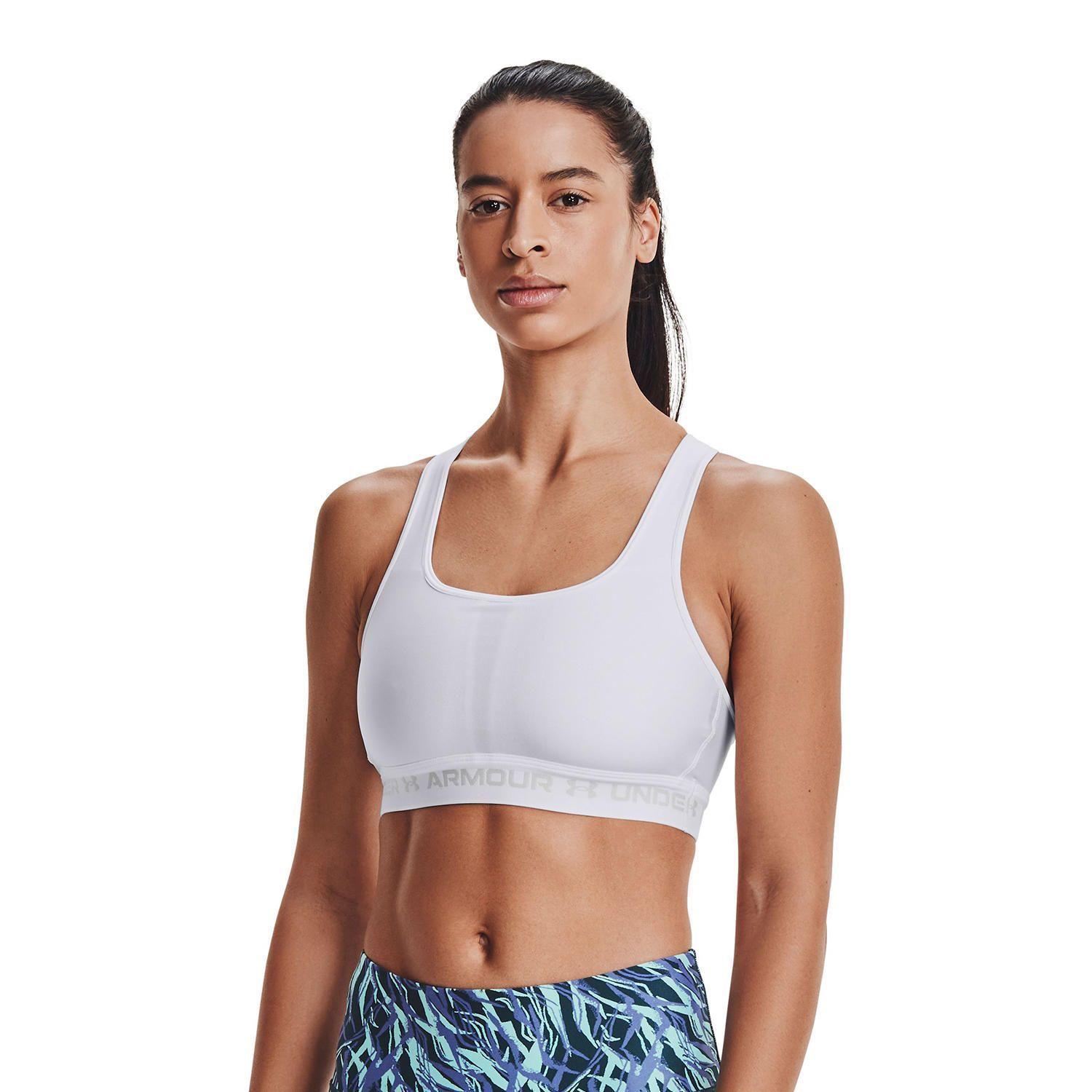 Peto Mujer Ua Crossback Mid Bra Blanco-0