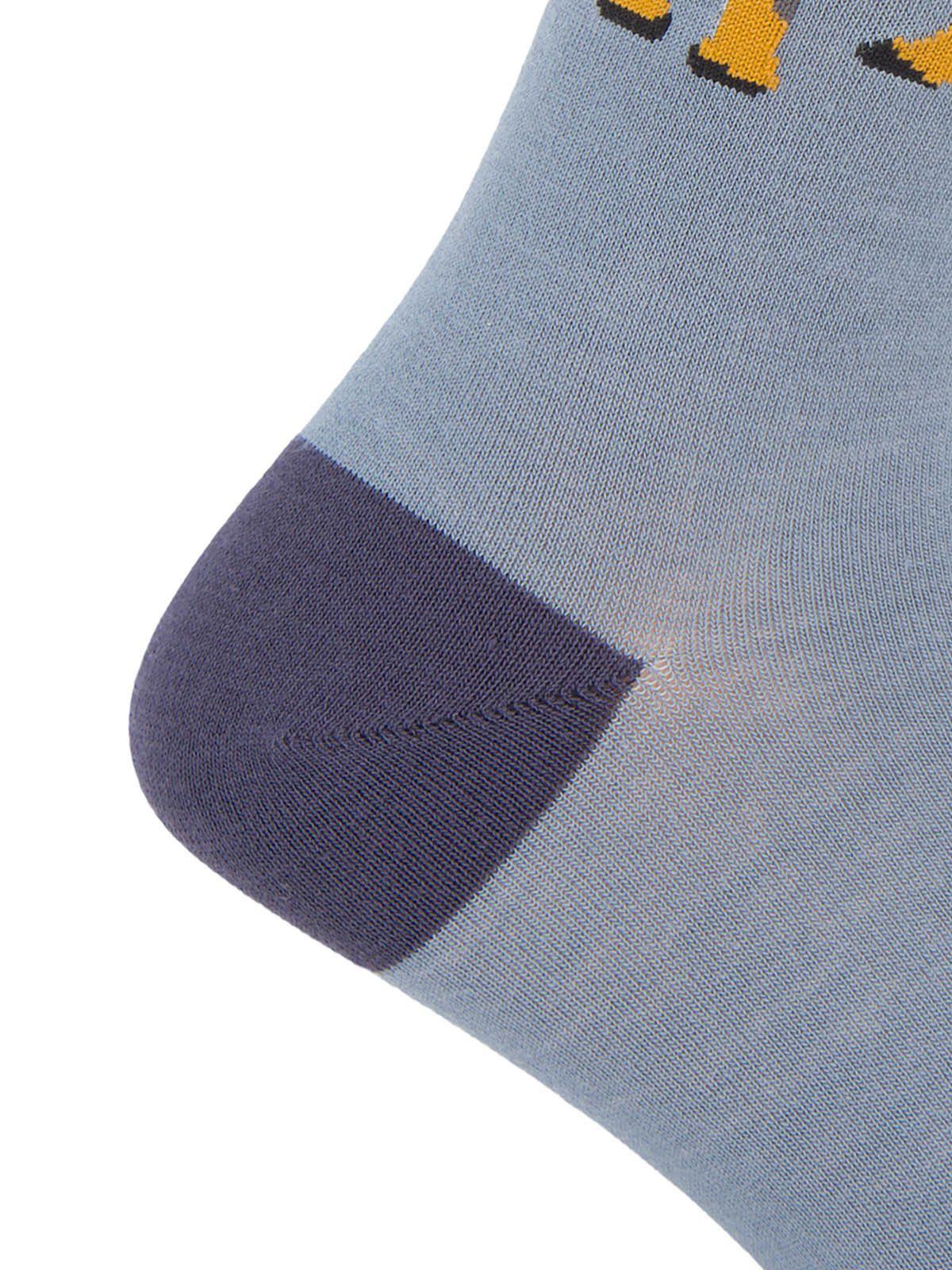 Calcetin Bambú Hombre Doberman Azul-2