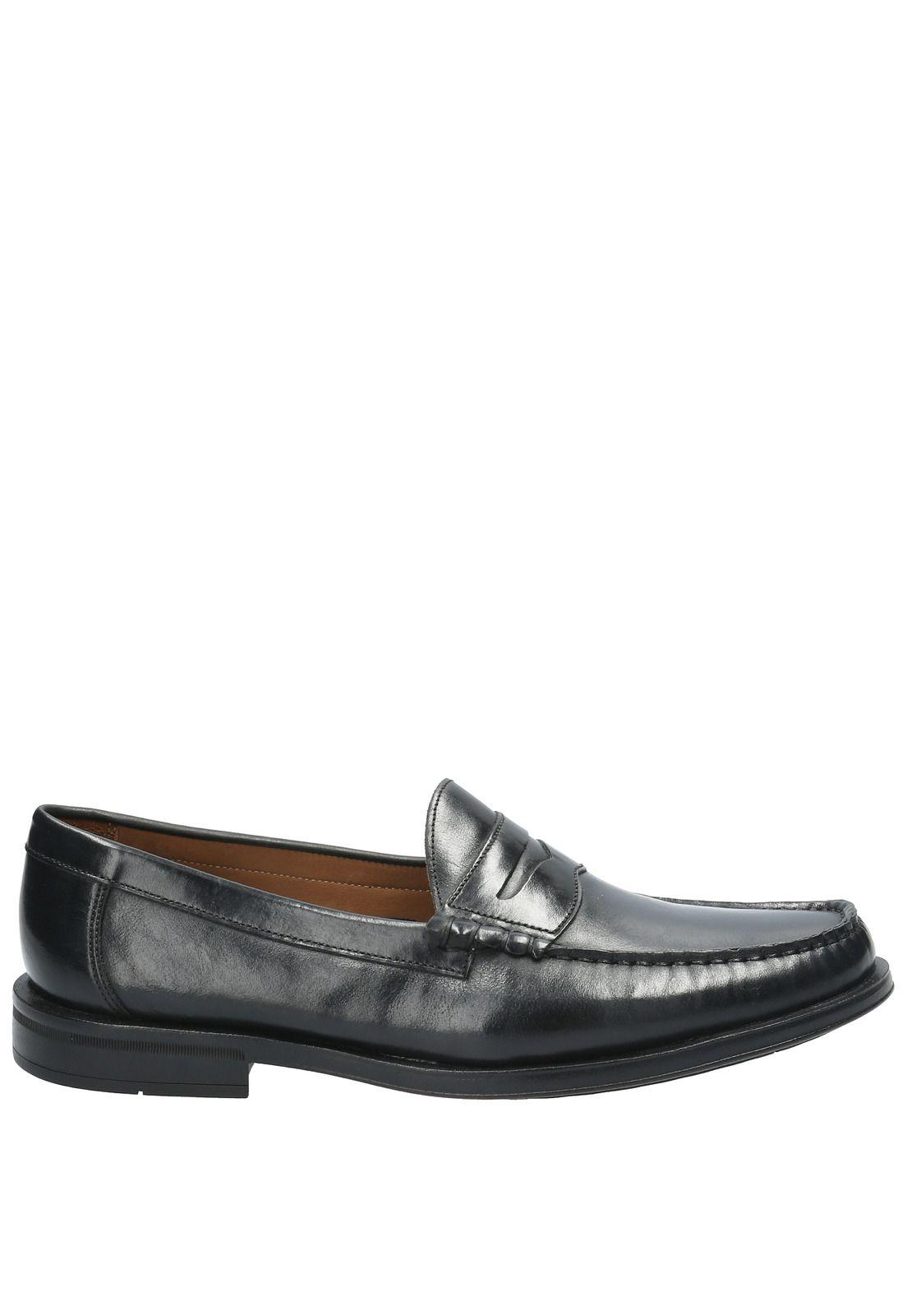 Mocasin Cuero Hombre Stanford Negro-1