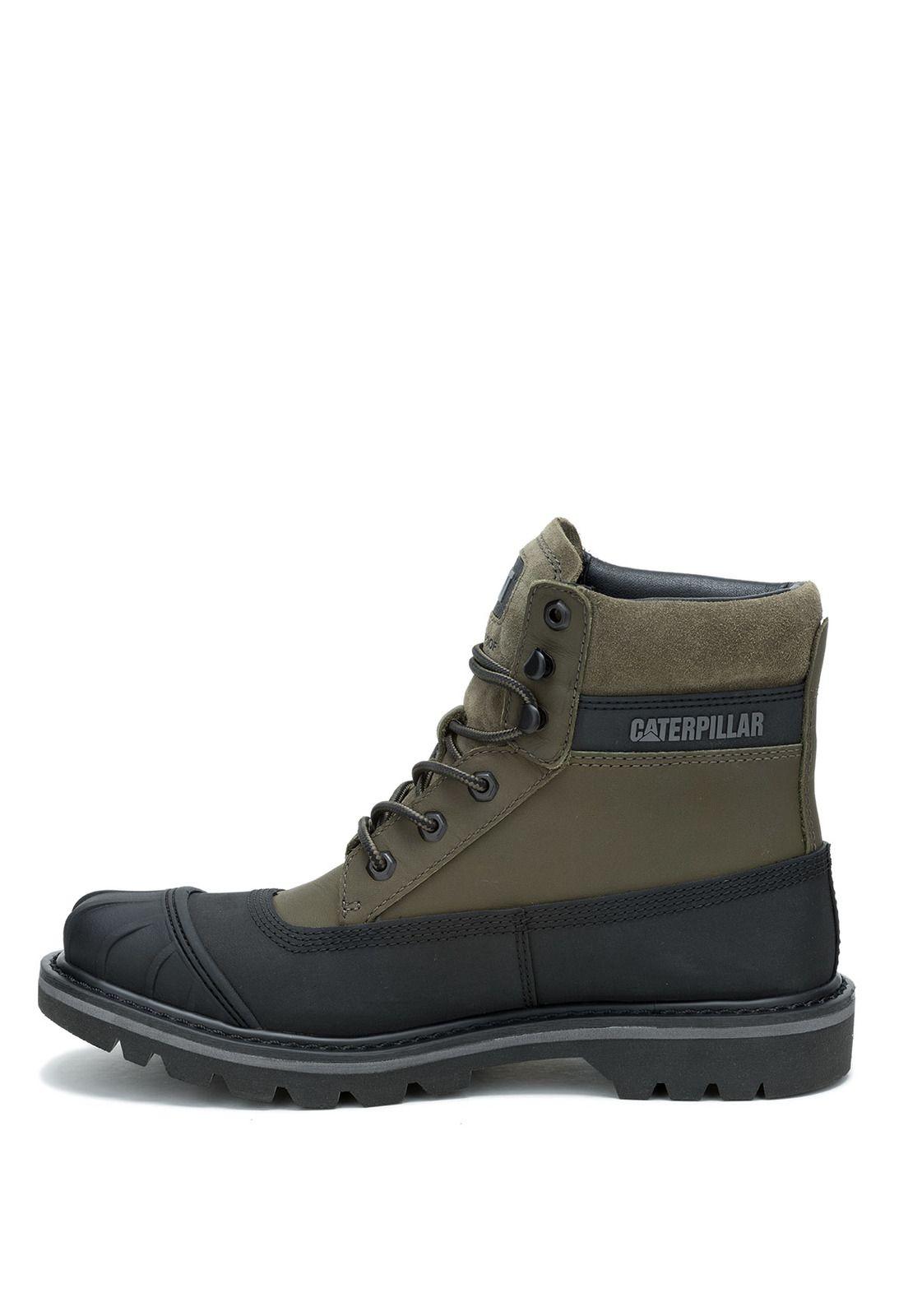 Botin Cuero Hombre Colorado Galosh Verde-3
