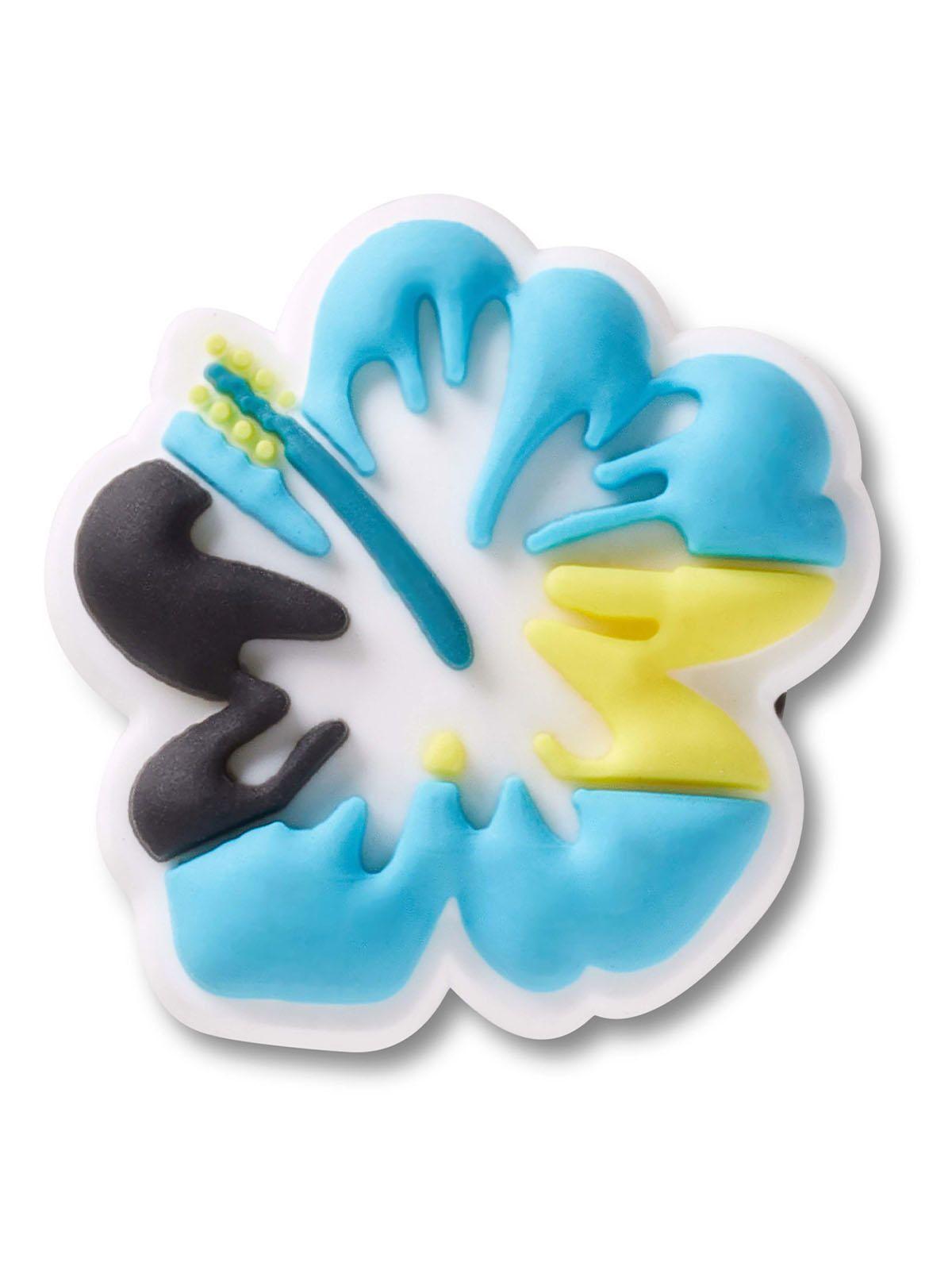 Jibbitz Crocs Flor Hibisco Colorido Celeste-0