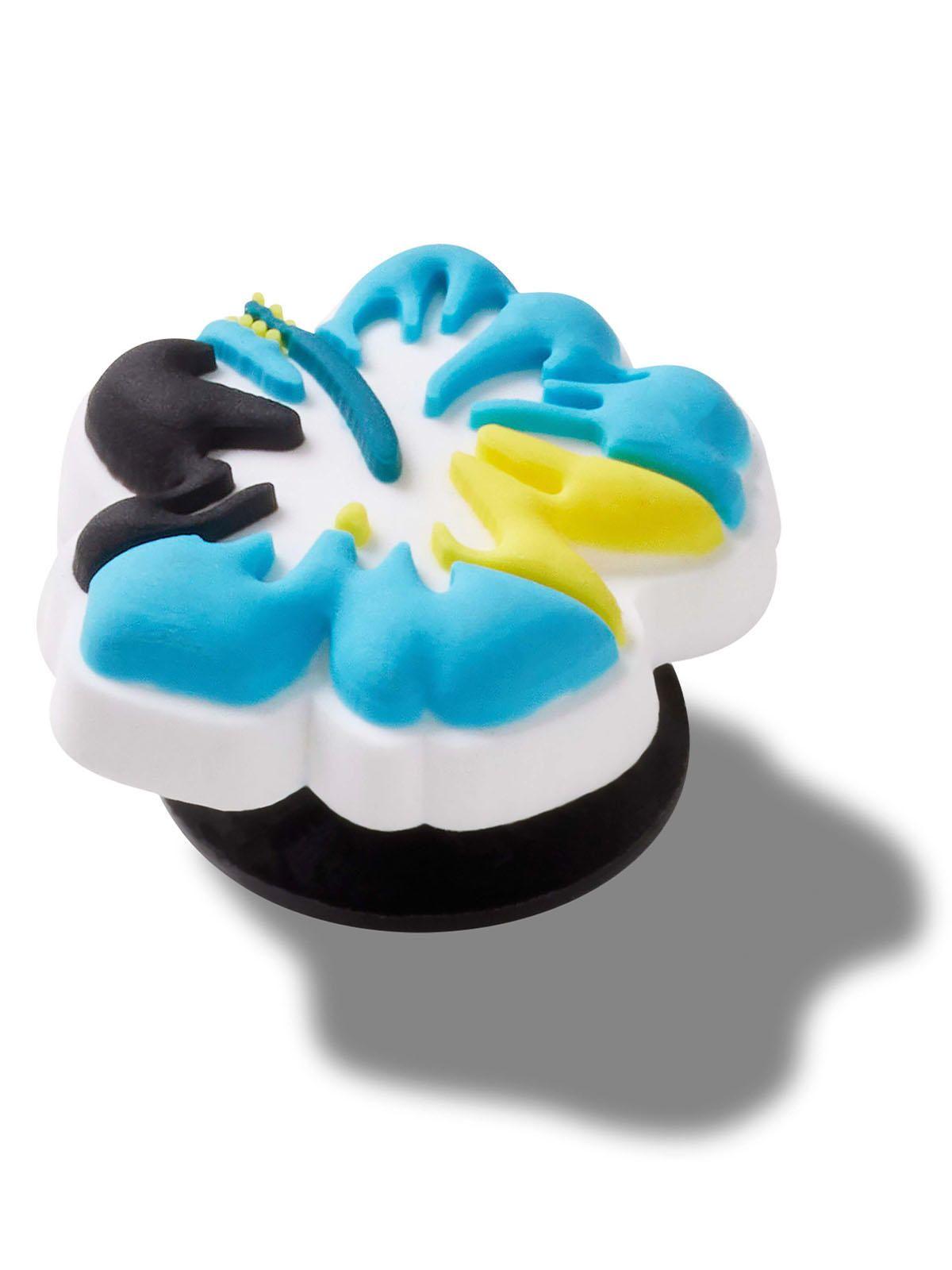 Jibbitz Crocs Flor Hibisco Colorido Celeste-2