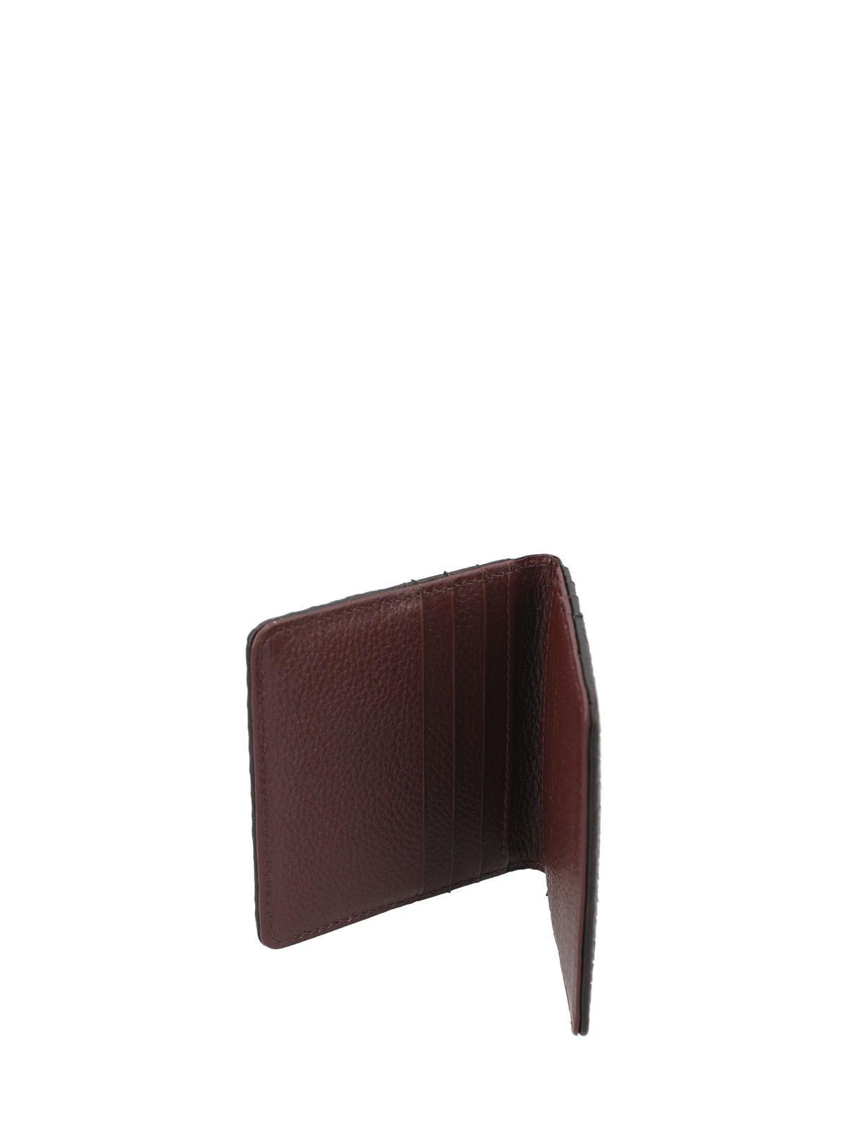 Tarjetero Cuero Mujer Sz Braid Cardholder Café-1