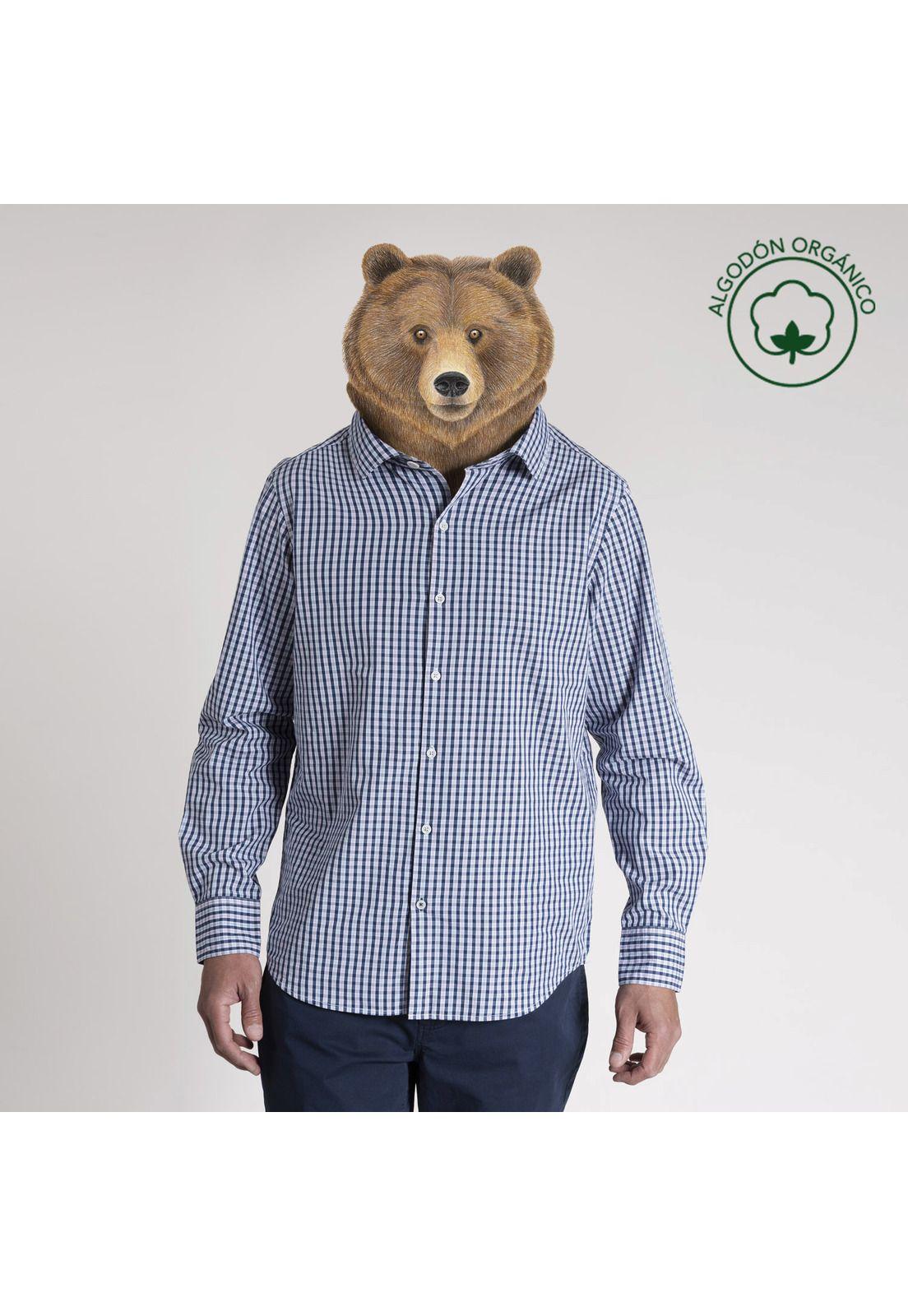 Camisa Masculino Galiana Aldogón Orgánico  Azul-0