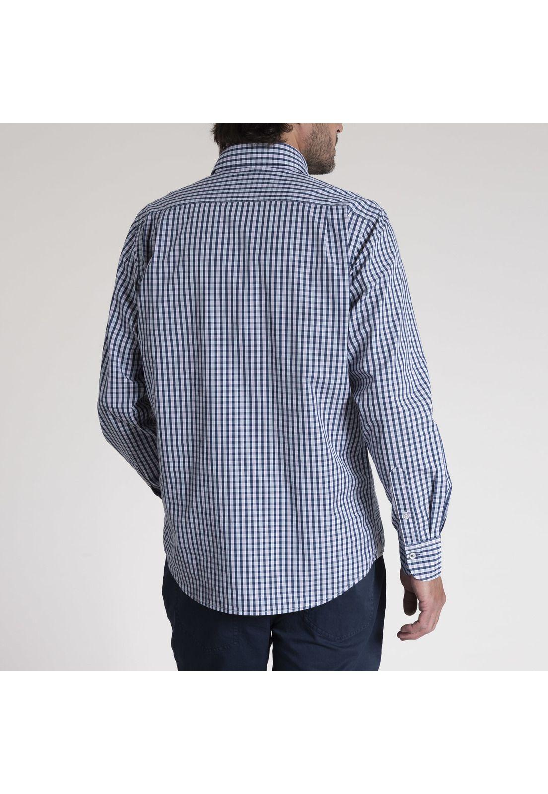 Camisa Masculino Galiana Aldogón Orgánico  Azul-3