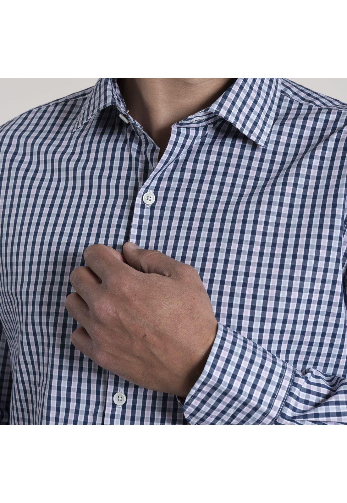 Camisa Masculino Galiana Aldogón Orgánico  Azul-5