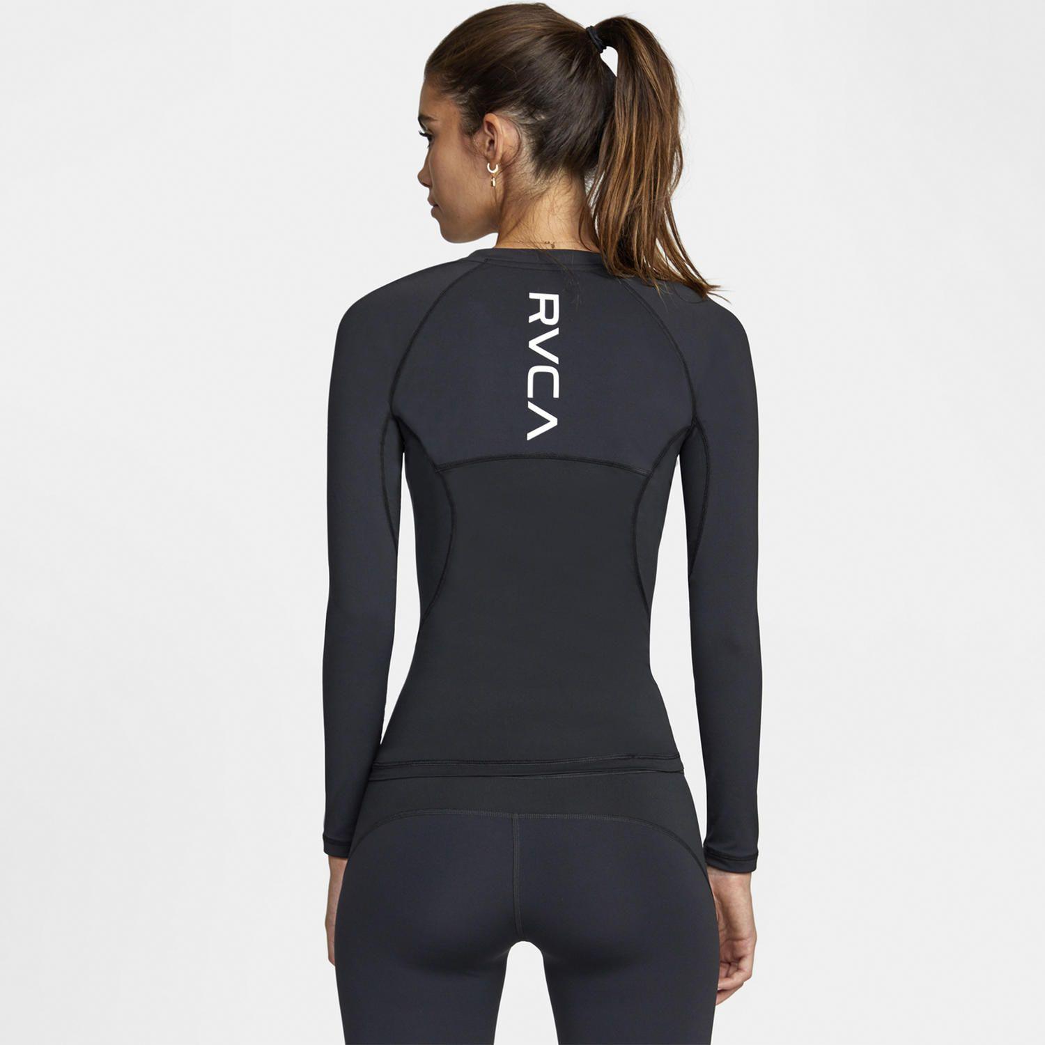 Polera Deportiva M/L Mujer Compression Negro-1