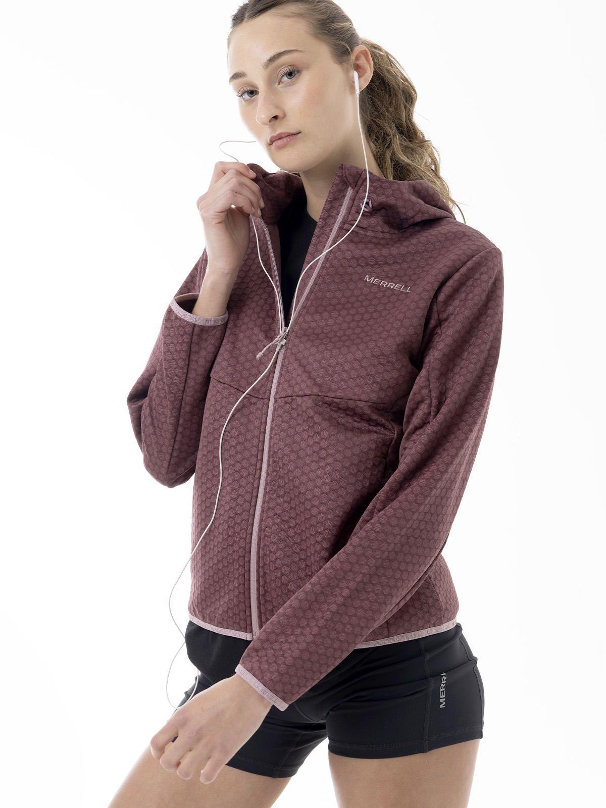 Polerón Mujer Hex Grid Fleece Rosado-0