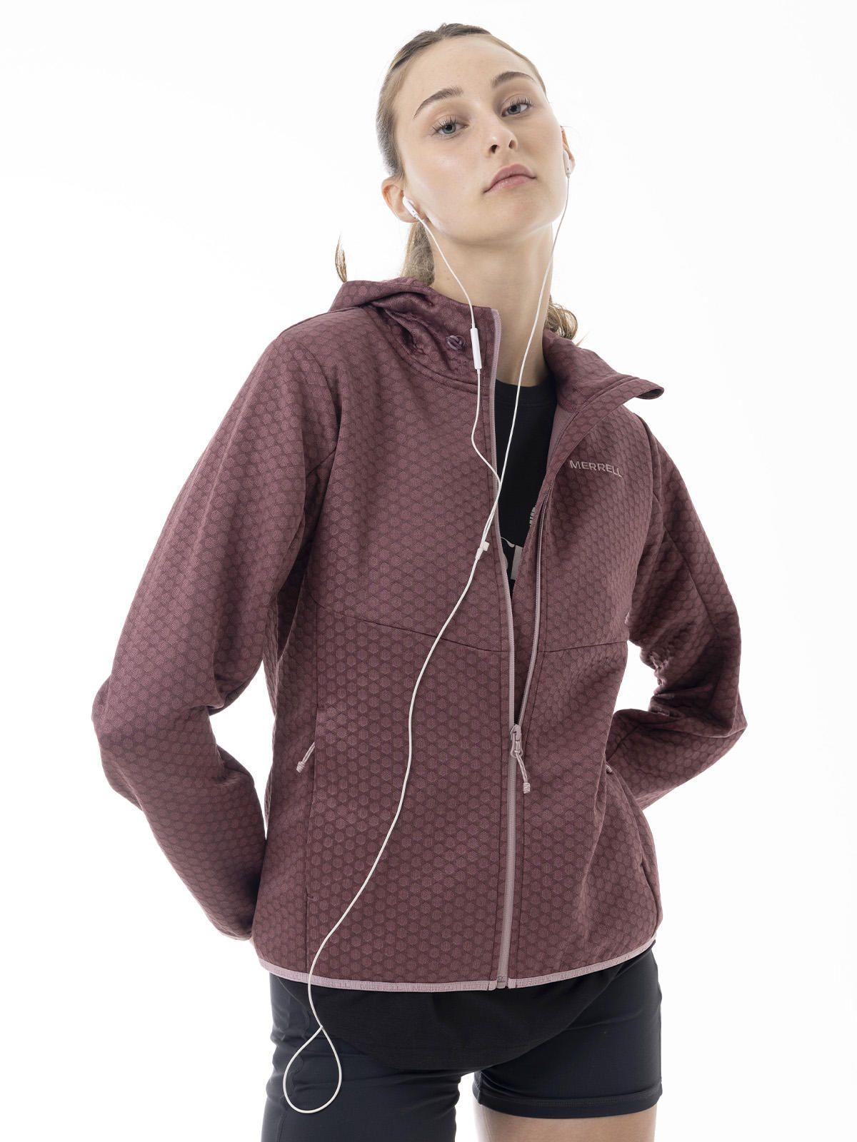 Polerón Mujer Hex Grid Fleece Rosado-1