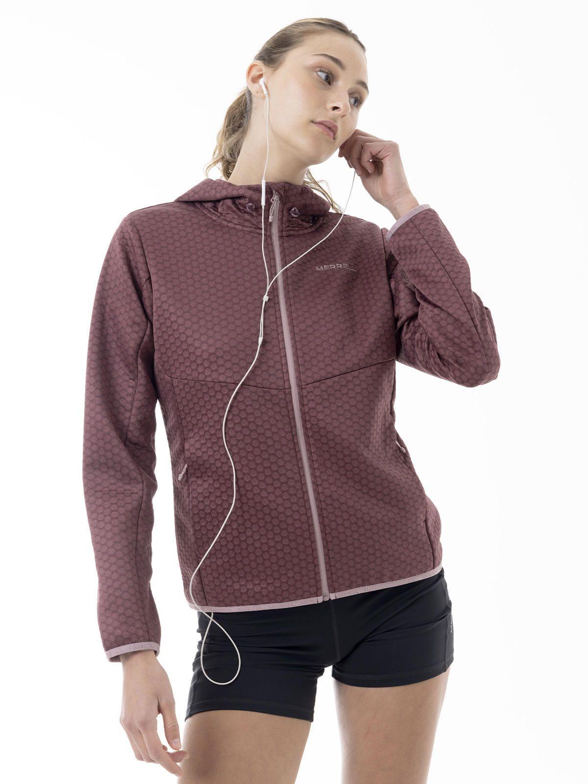 Polerón Mujer Hex Grid Fleece Rosado-3