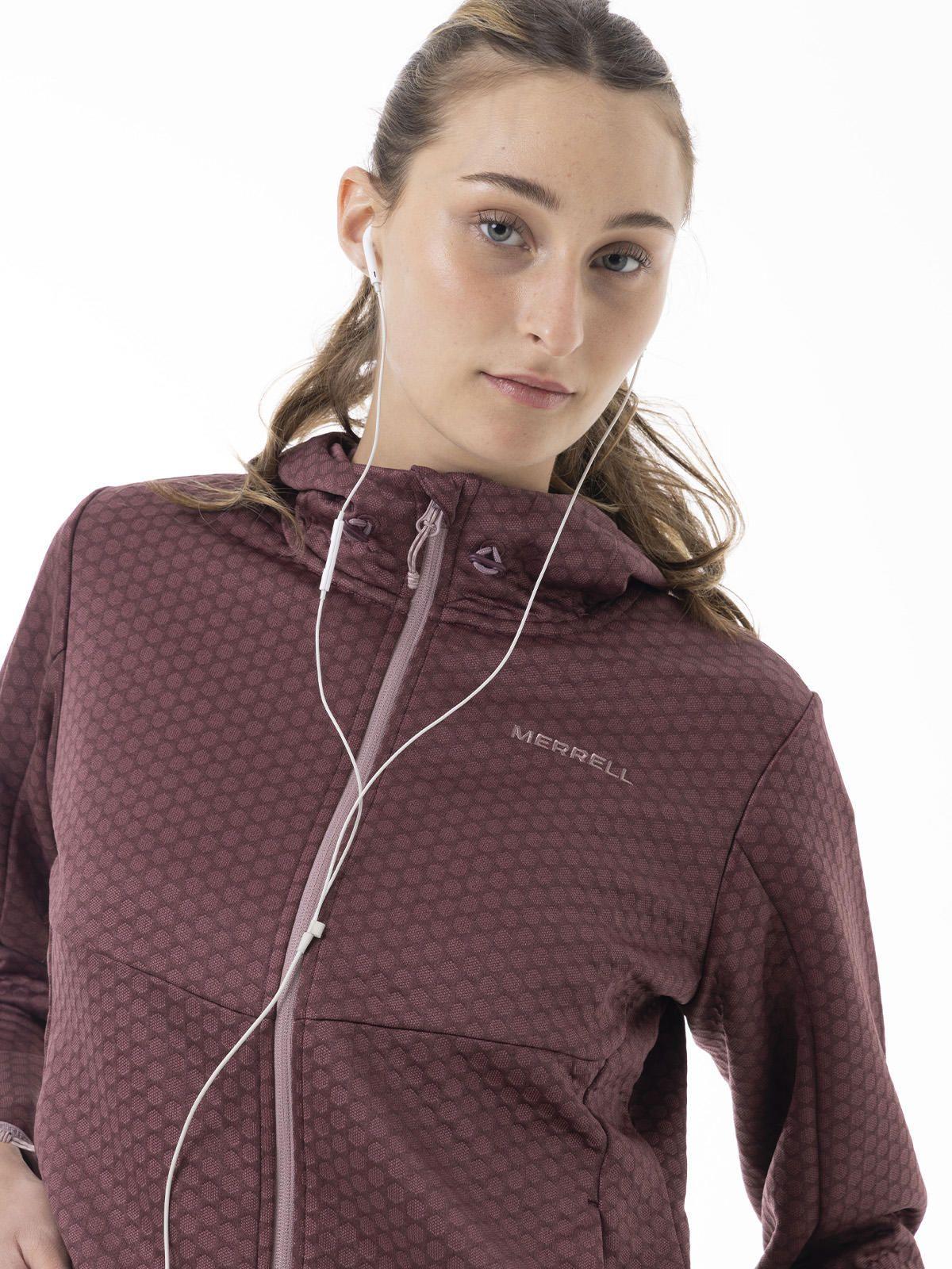 Polerón Mujer Hex Grid Fleece Rosado-4