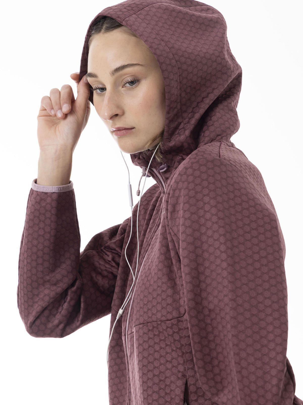 Polerón Mujer Hex Grid Fleece Rosado-5