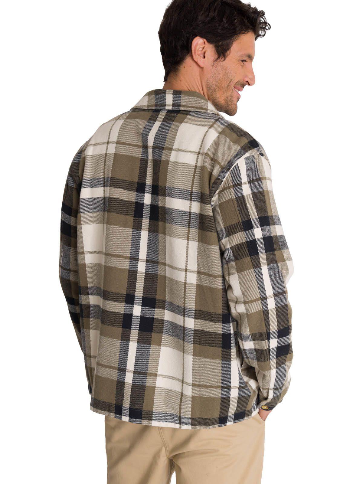 Chaqueta Manga Larga Hombre Flannel Oliva-3