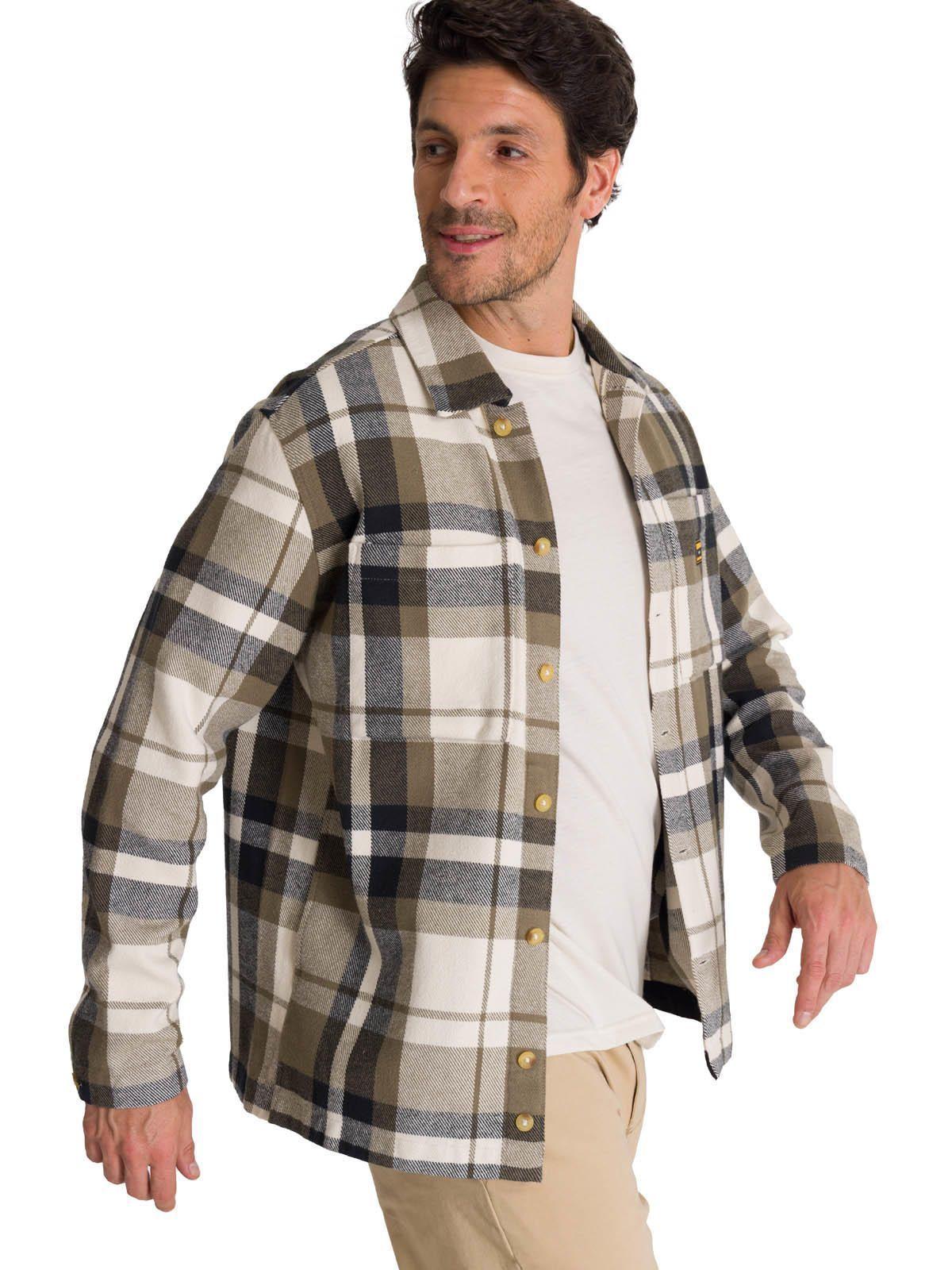Chaqueta Manga Larga Hombre Flannel Oliva-1