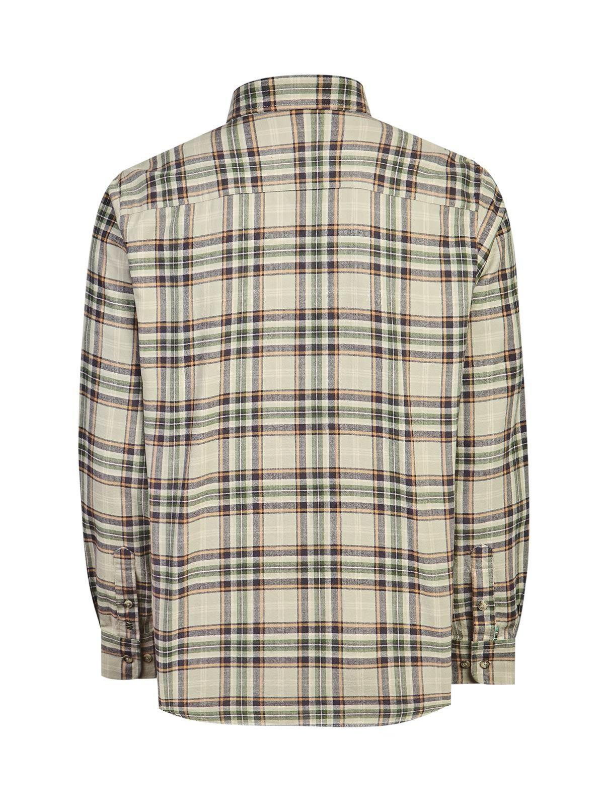 Camisa Algodón Orgánico Hombre Flannel Beige-1