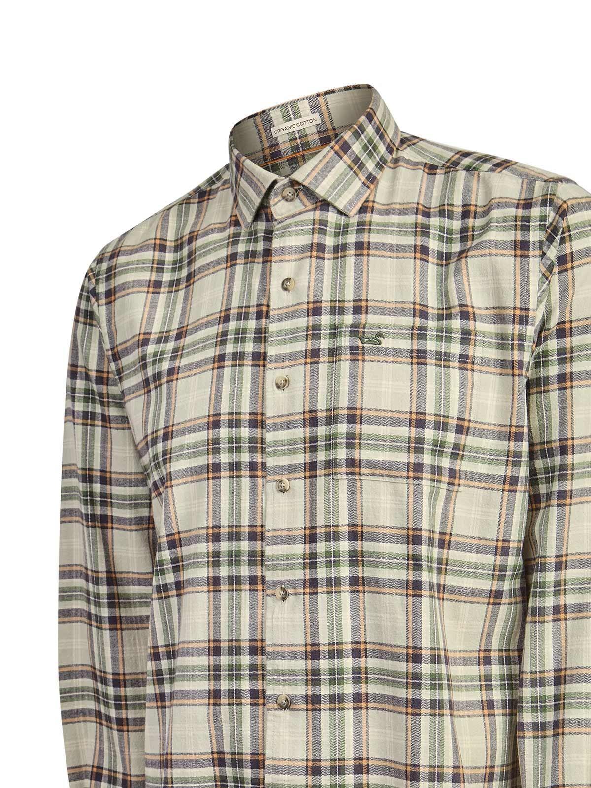 Camisa Algodón Orgánico Hombre Flannel Beige-3