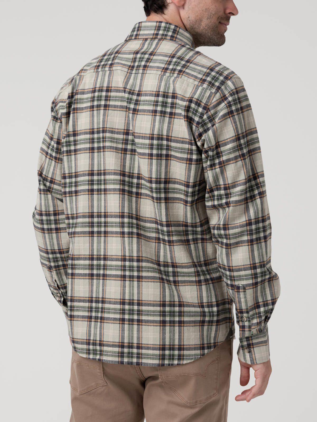 Camisa Algodón Orgánico Hombre Flannel Beige-5