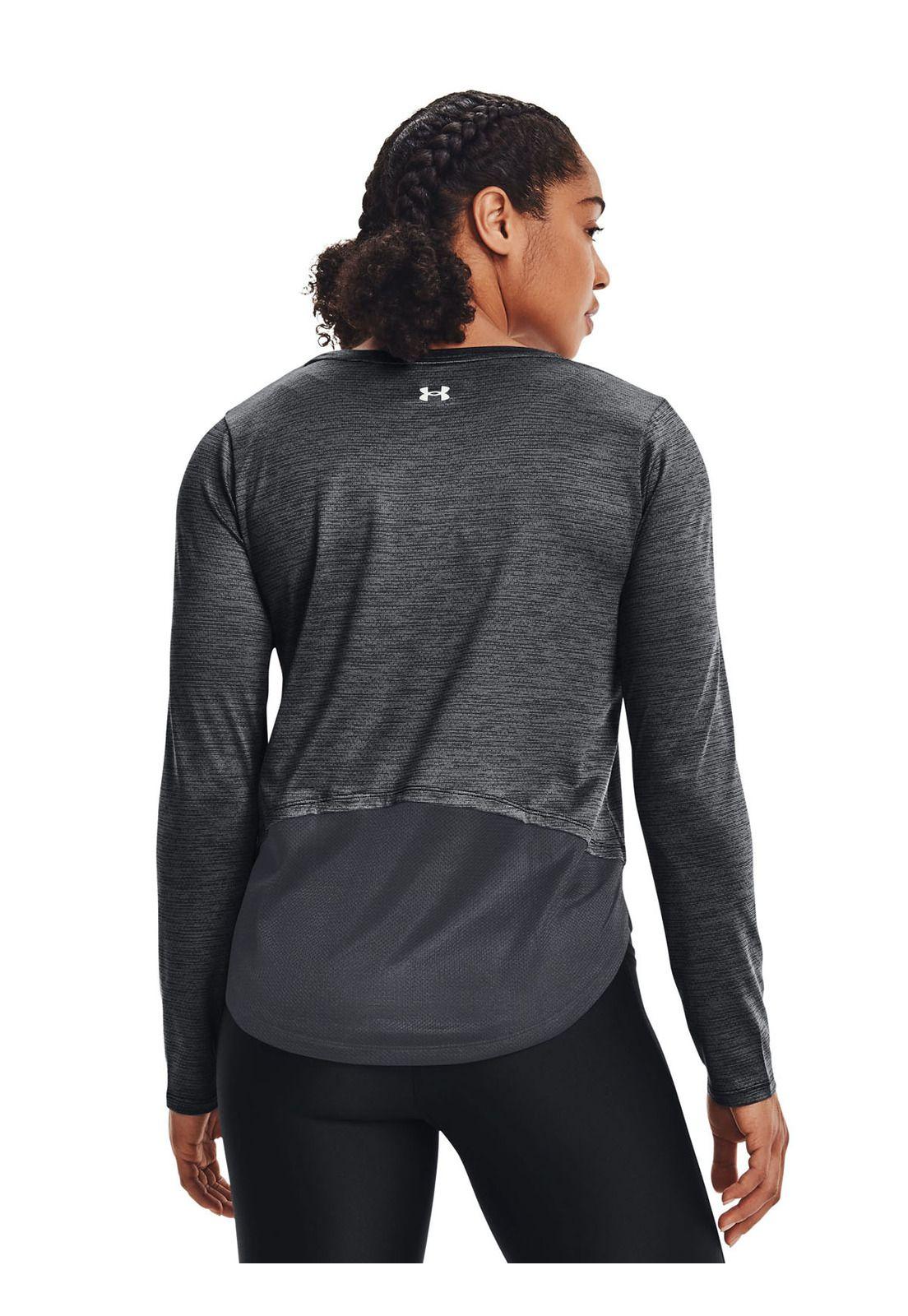 Polera manga larga Tech Vent mujer Negro-4