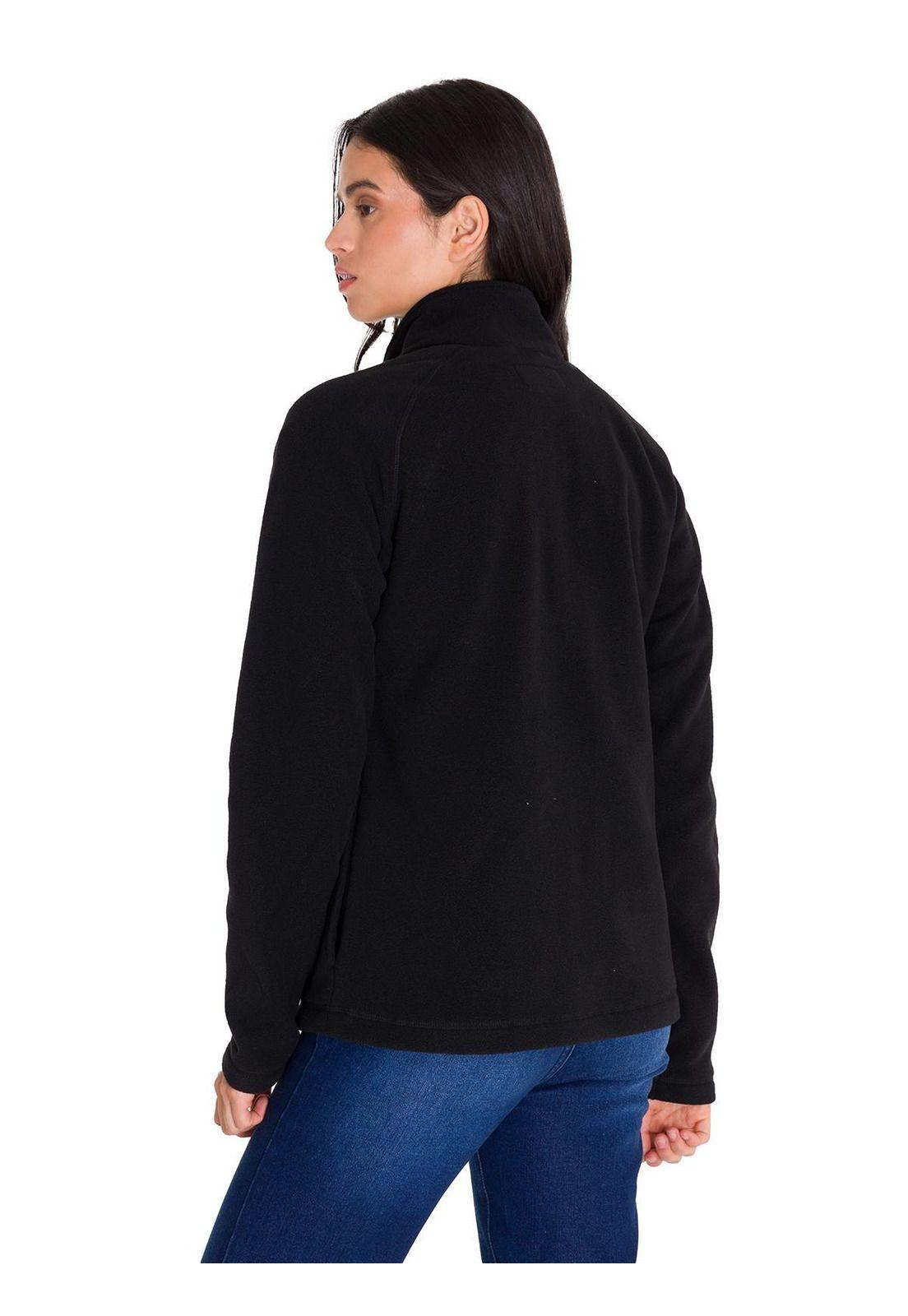 Polar Fleece Utility Full Zip Mujer Negro-3