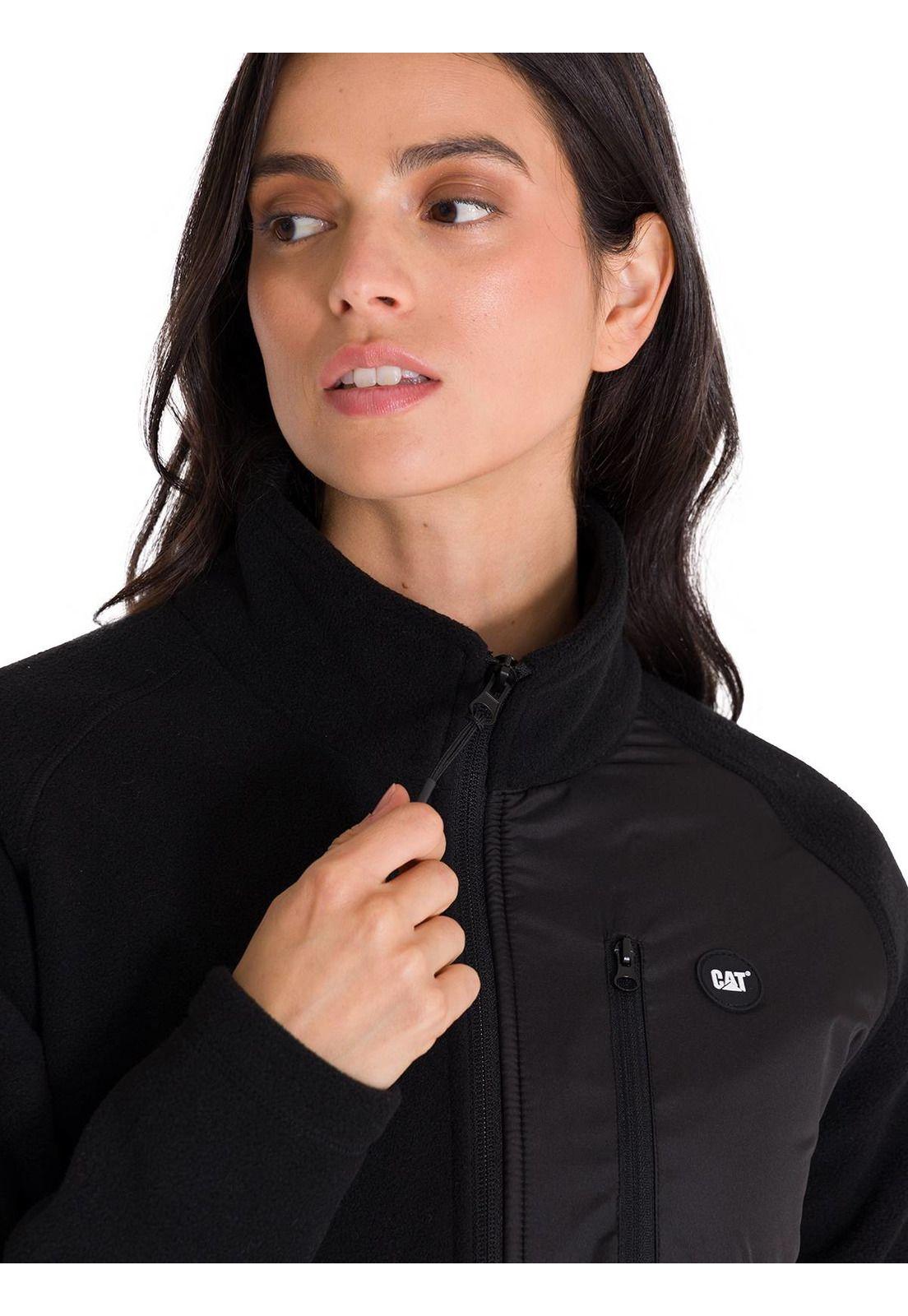Polar Fleece Utility Full Zip Mujer Negro-4