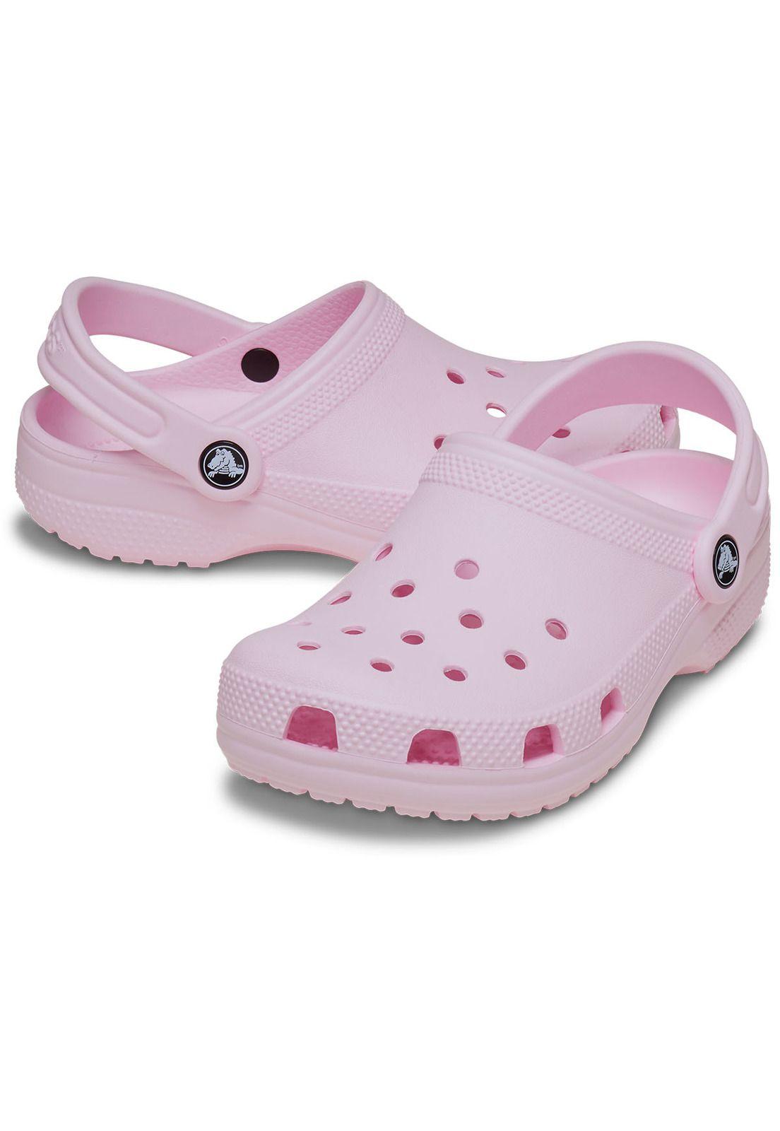 Zueco Crocs Niña Classic Clog Rosa-3