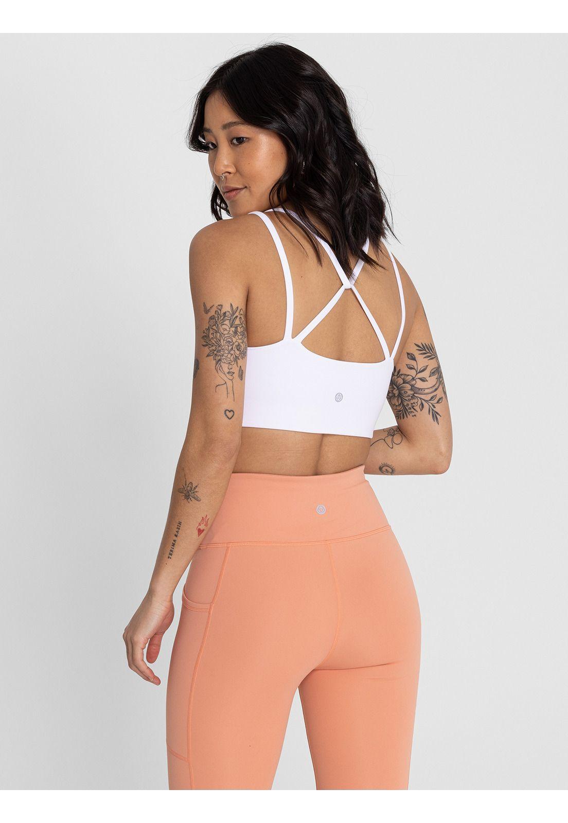 Peto Deportivo Bra Lisa Ls Blanco Mujer-1