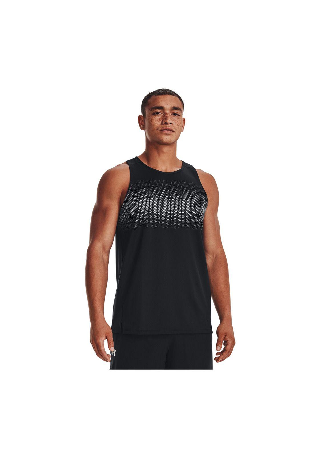 Polera S/M Training Print Negro Hombre-3