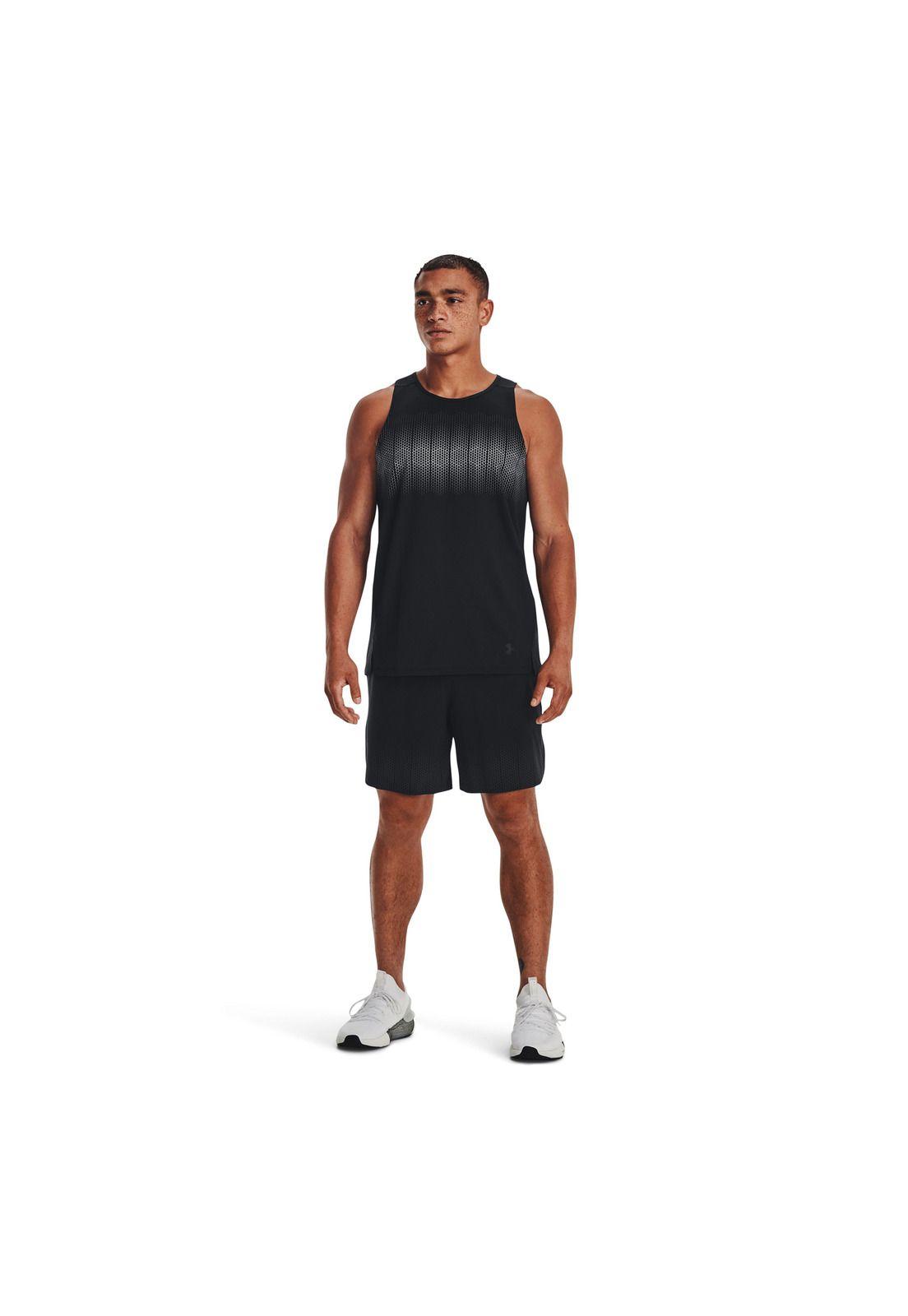 Polera S/M Training Print Negro Hombre-5