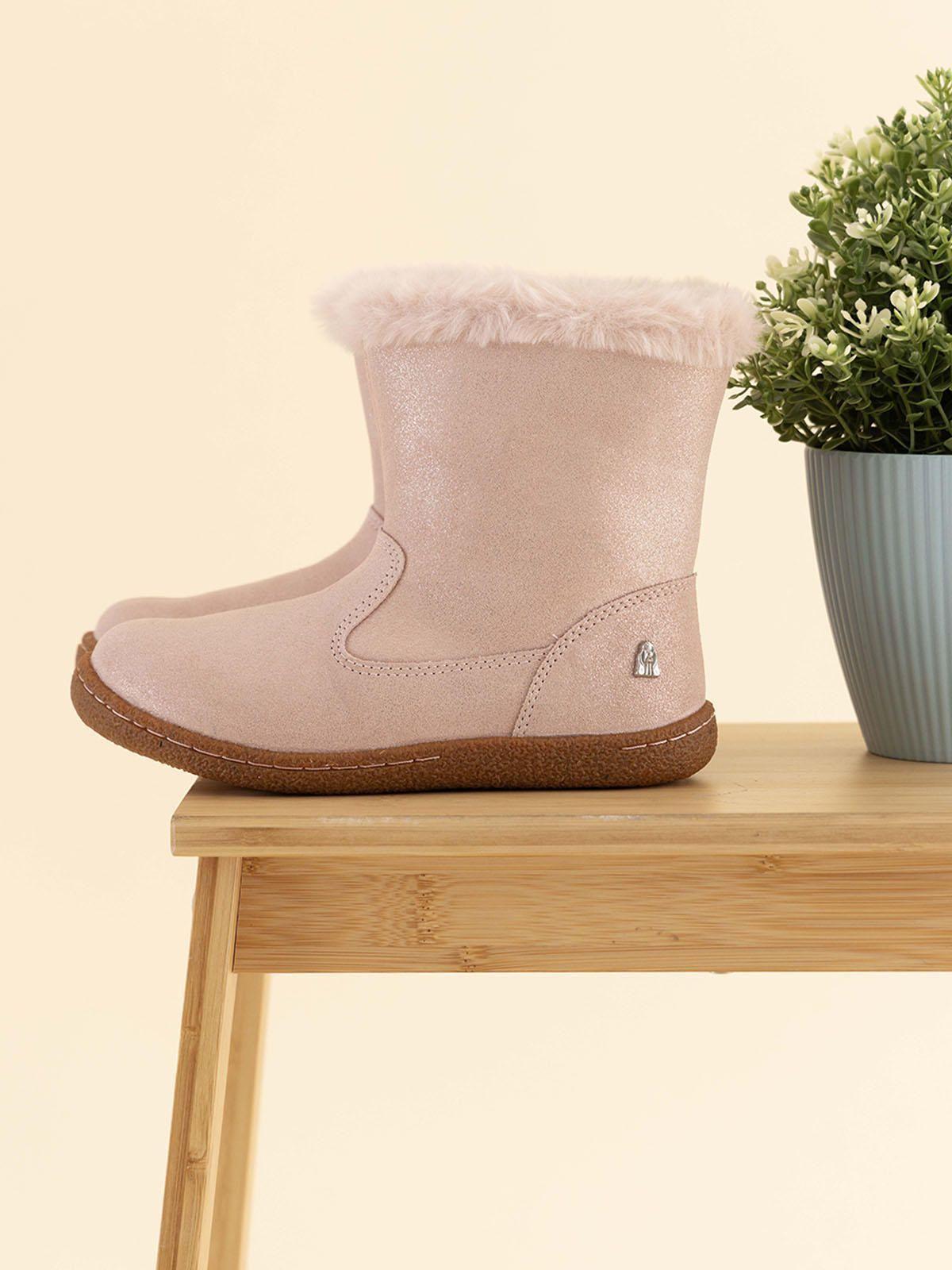 Bota Cuero Albury Niña Rosado-1