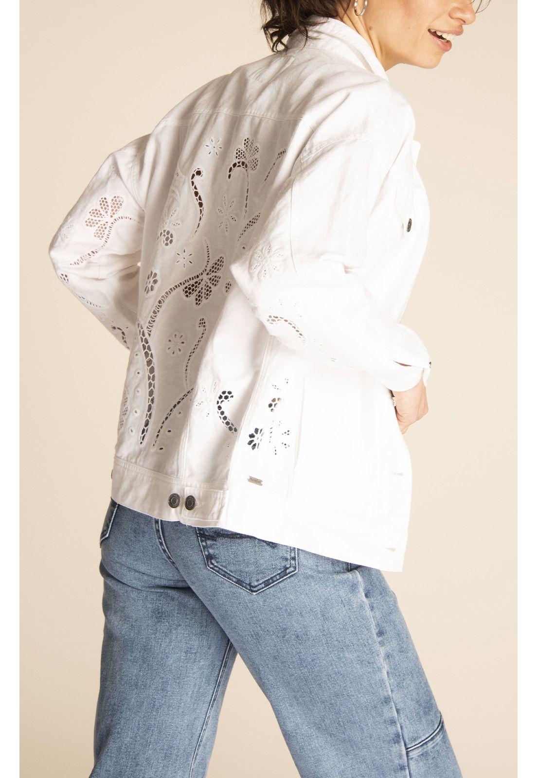 Chaqueta Lino Orgánico Mujer Alicelinen Blanco-6