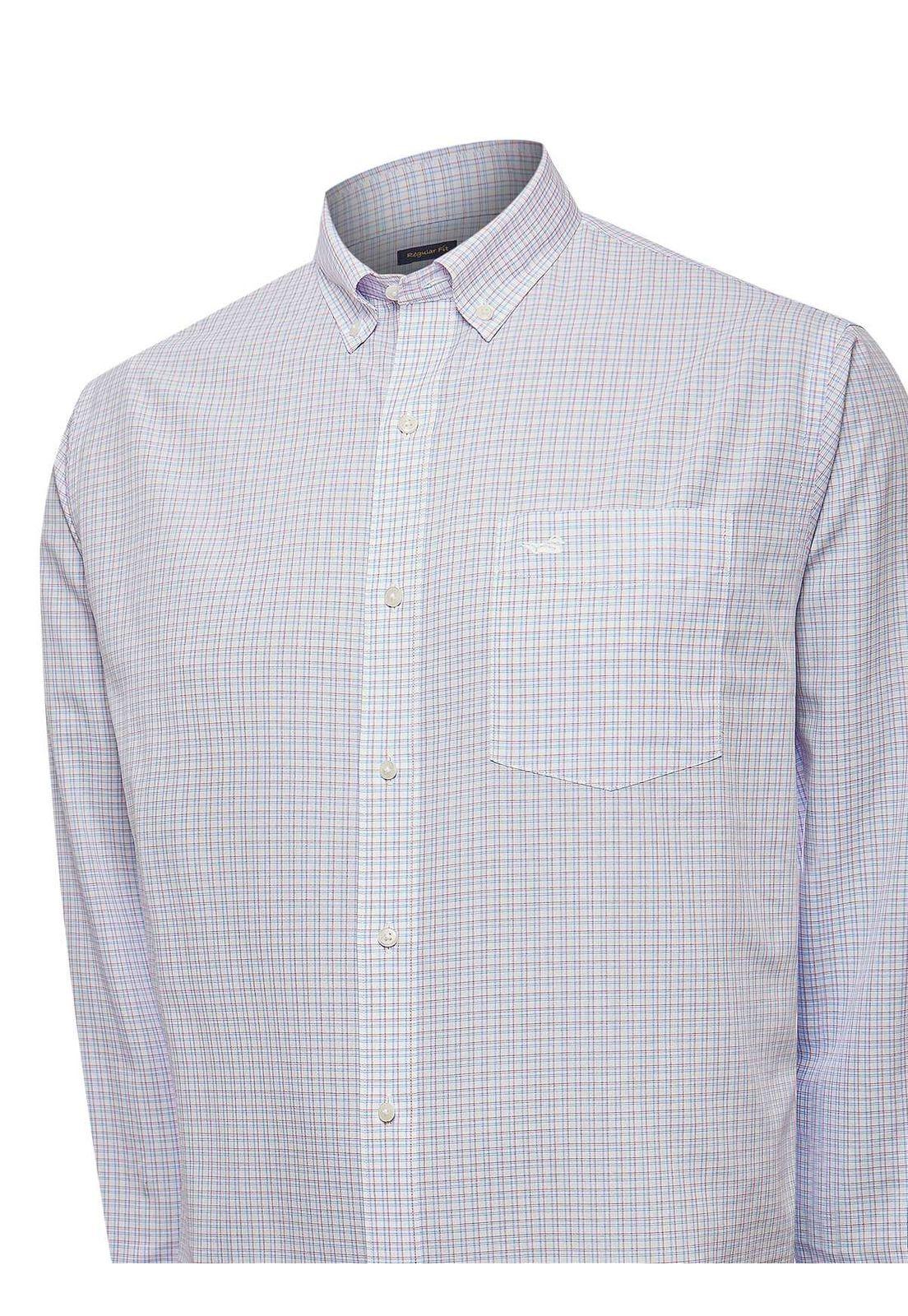 Camisa Libre de Arrugas Algodón Hombre Blanco-4
