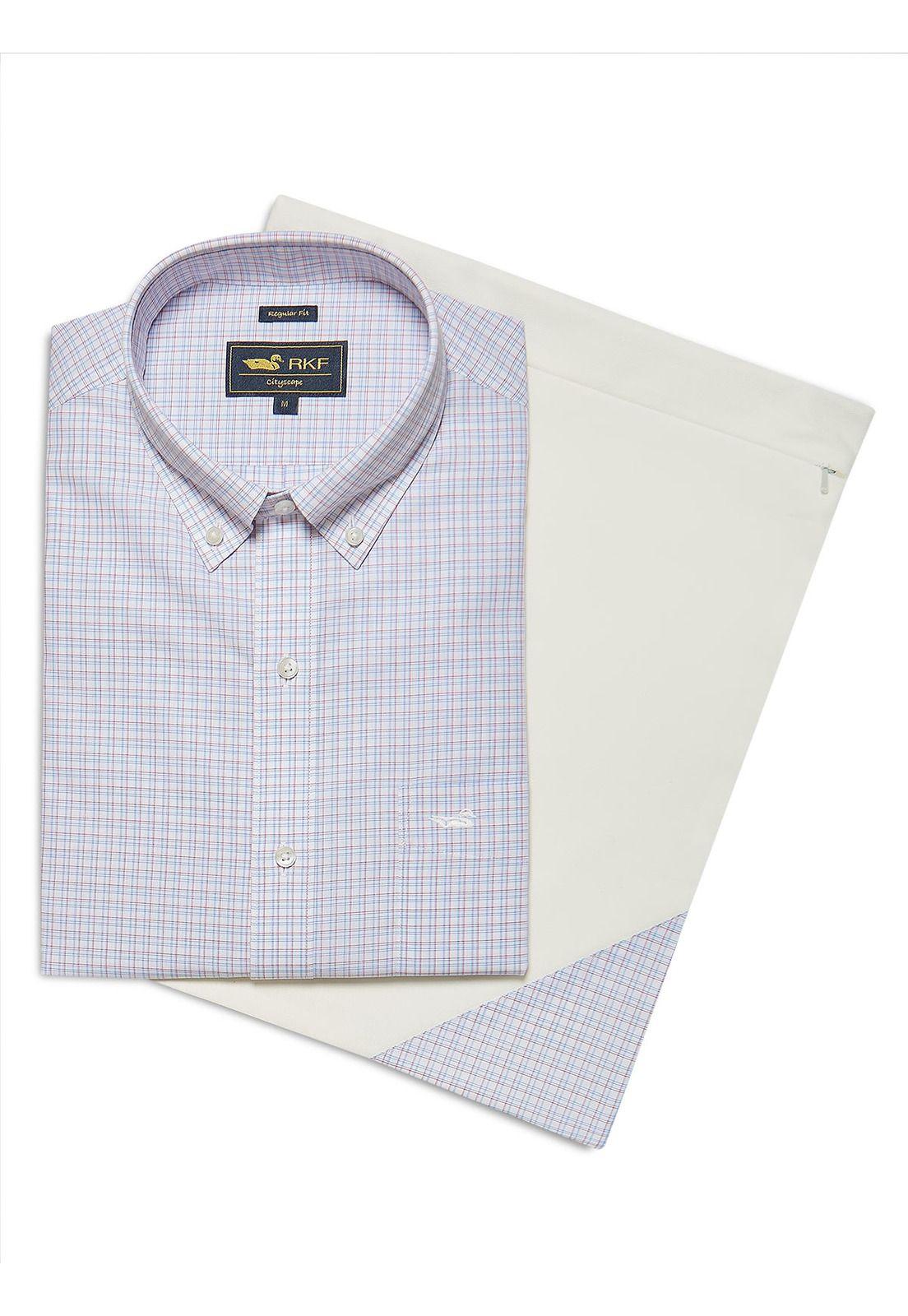 Camisa Libre de Arrugas Algodón Hombre Blanco-5