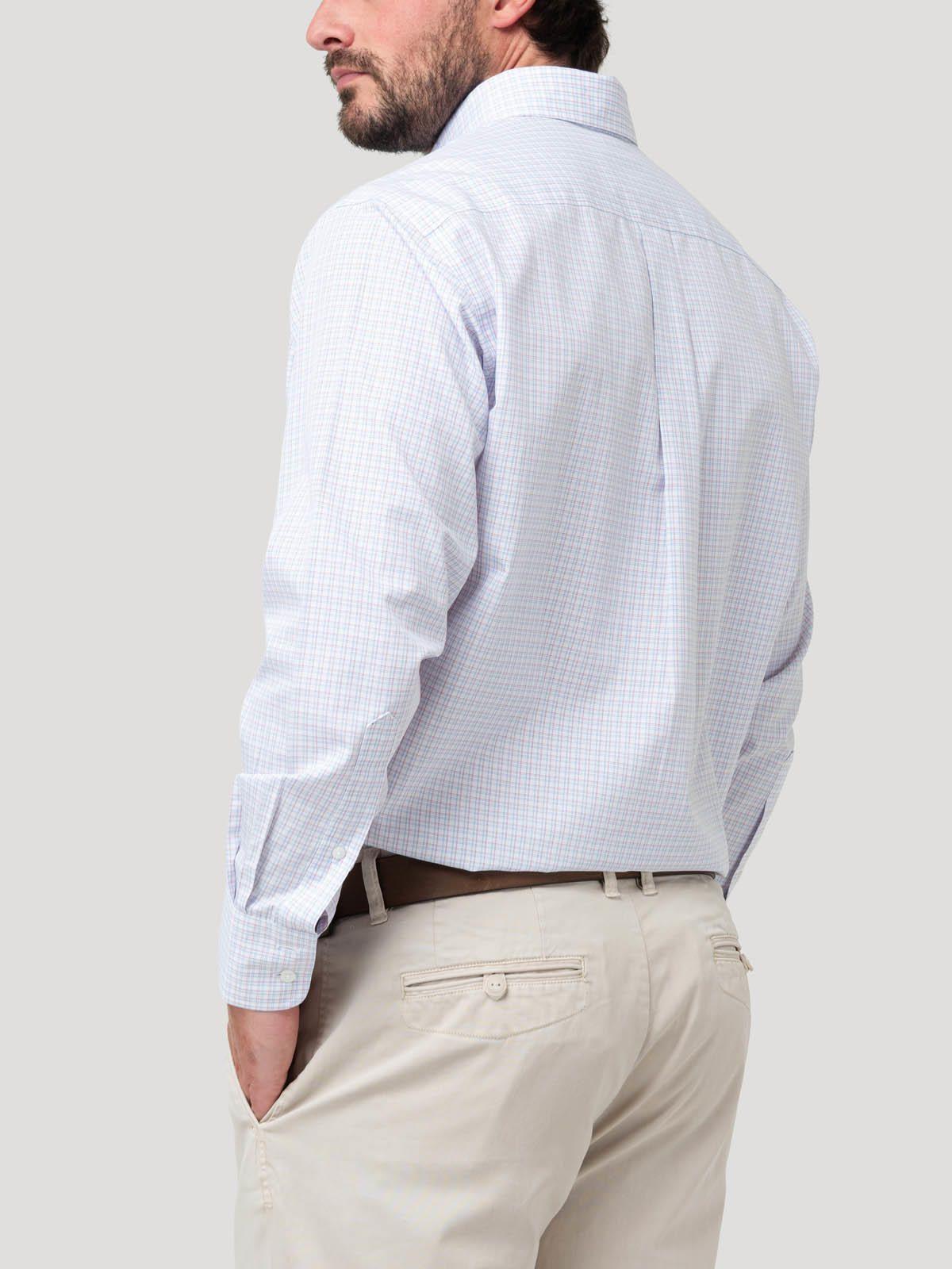 Camisa Libre de Arrugas Algodón Hombre Blanco-5