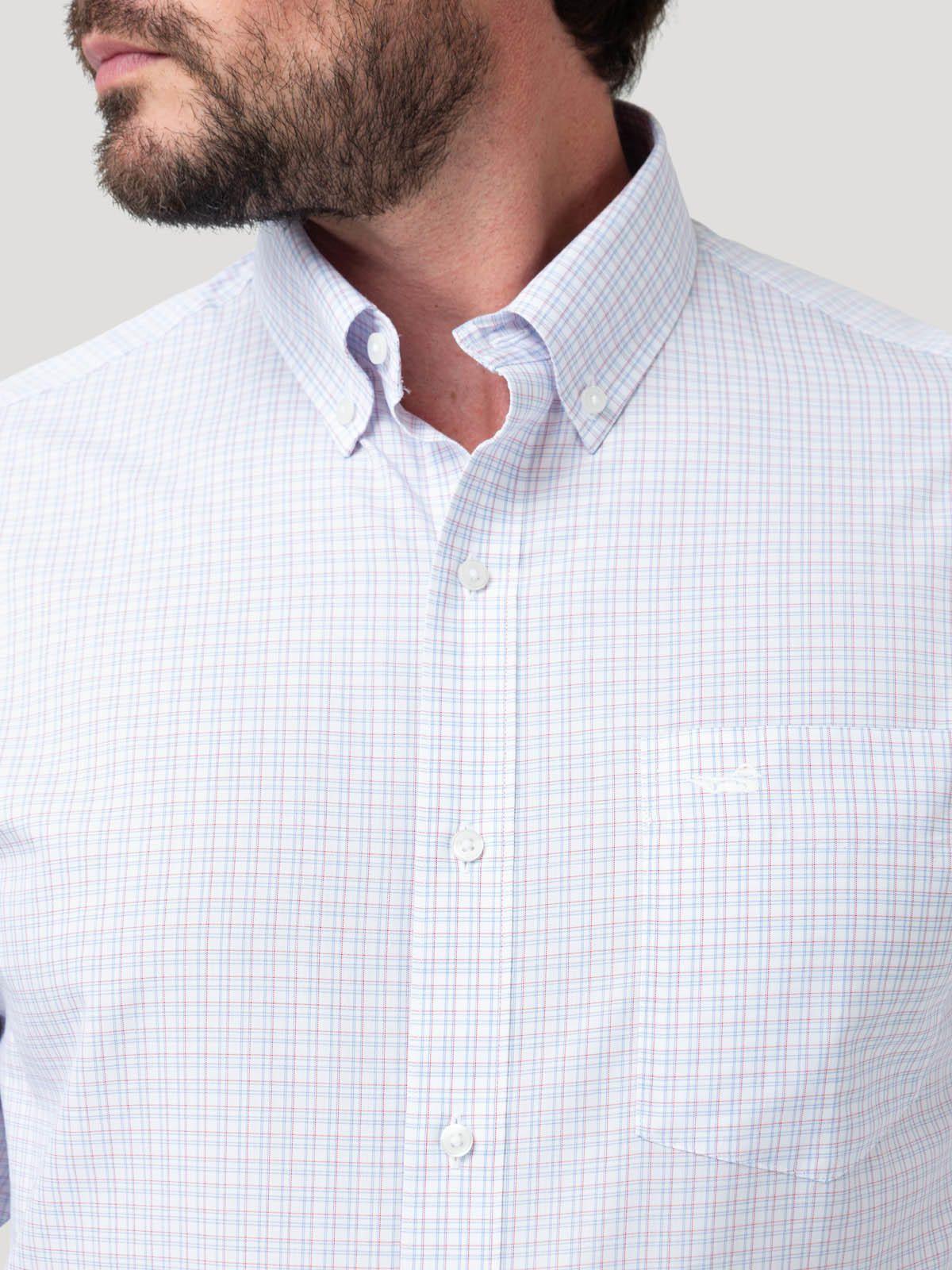 Camisa Libre de Arrugas Algodón Hombre Blanco-6