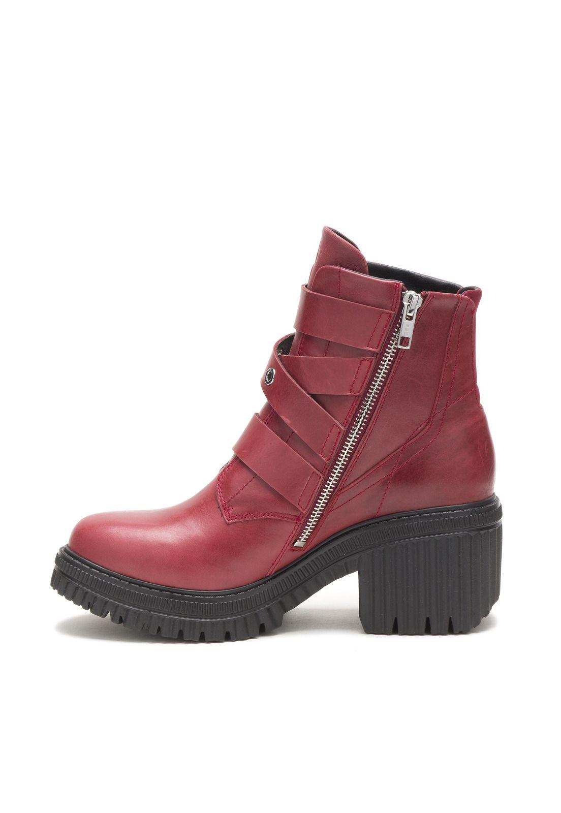 Botin Mujer  Nicole Rojo-2