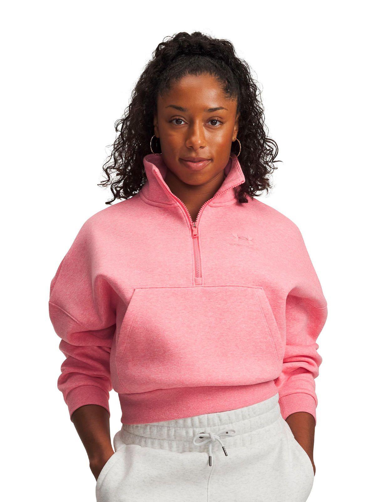 Poleron UA Icon Fleece Oversized Rosado Mujer-0