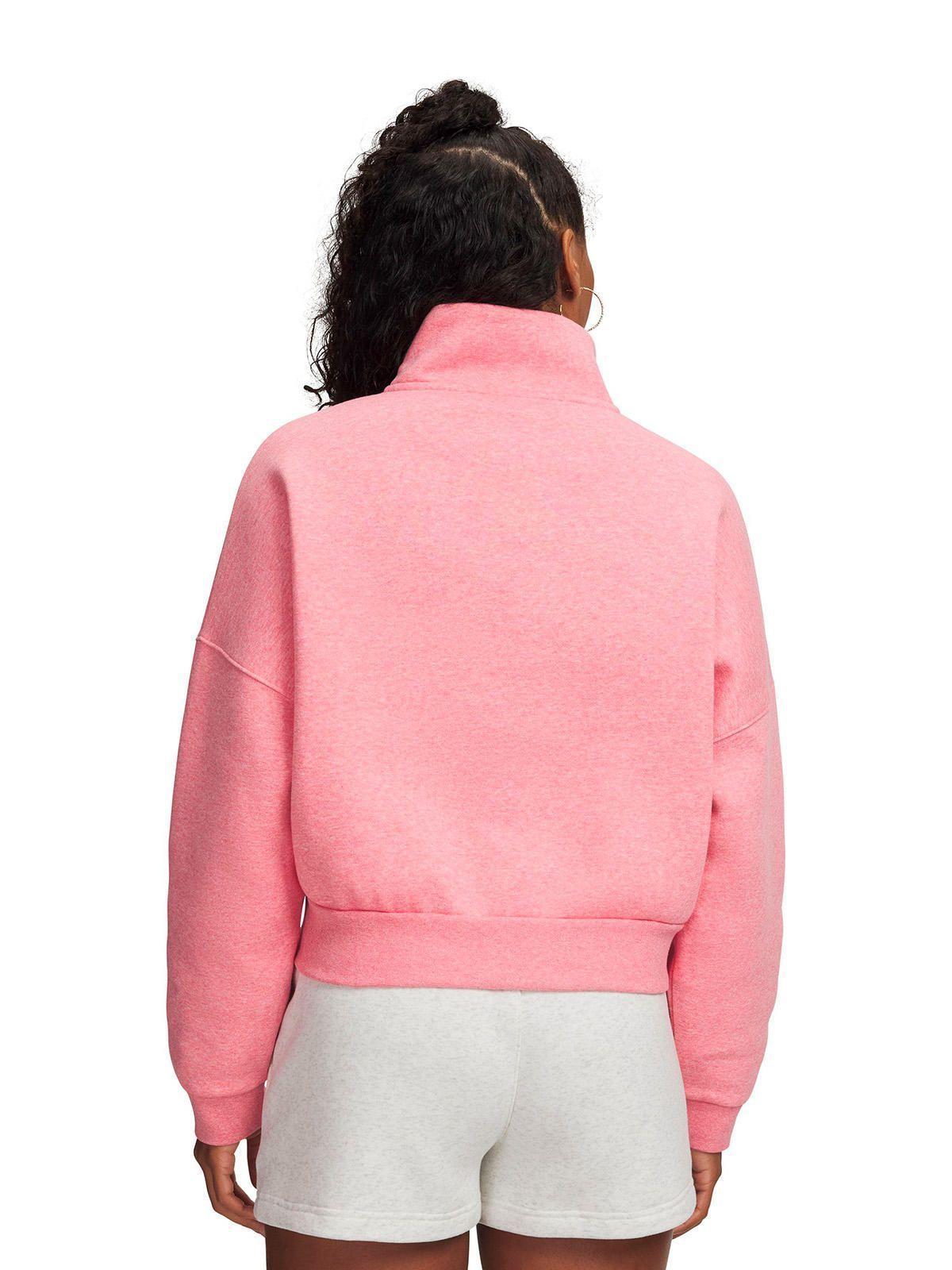 Poleron UA Icon Fleece Oversized Rosado Mujer-1