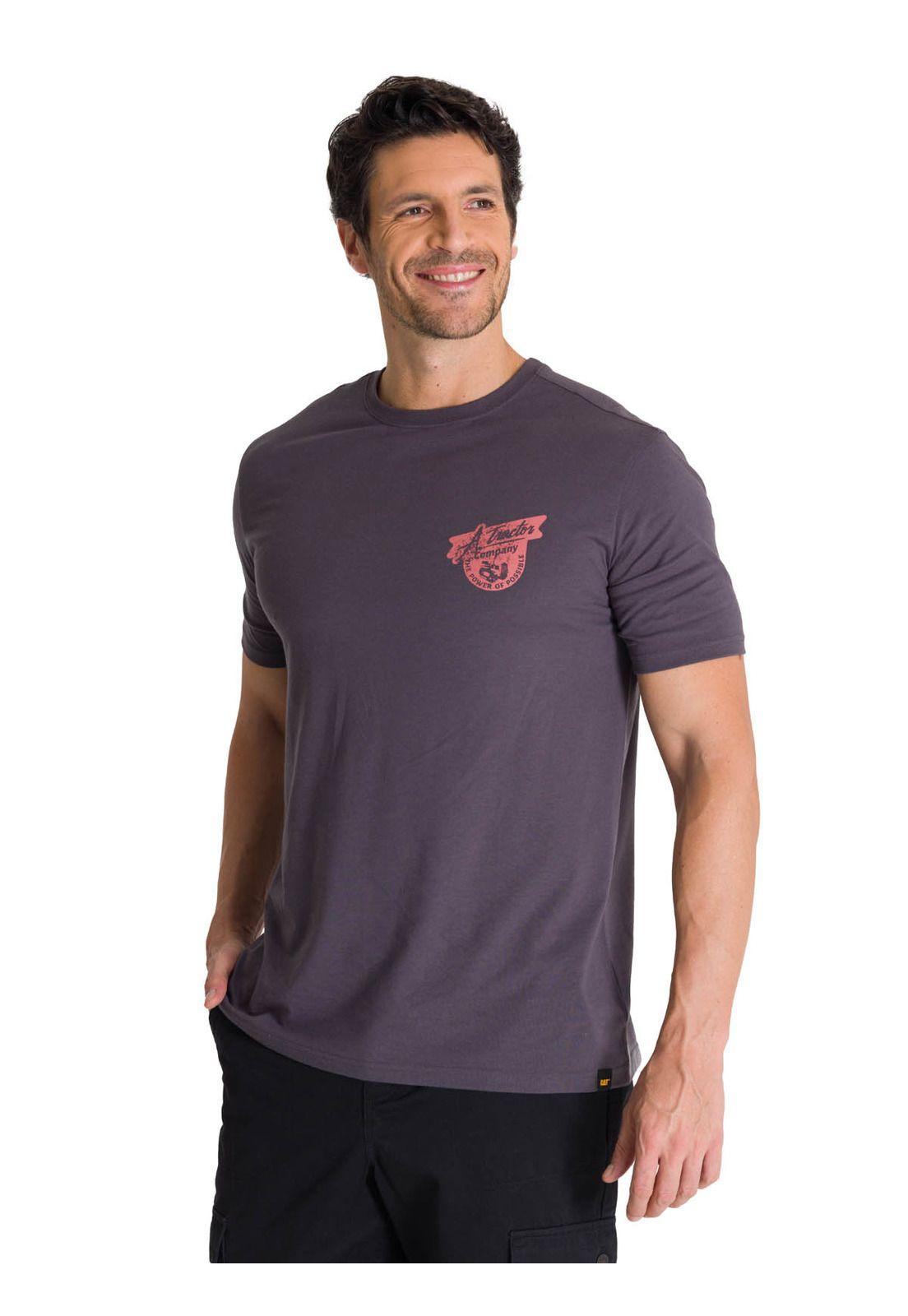 Polera Manga Corta Hombre Heritage Tractor Gris-0