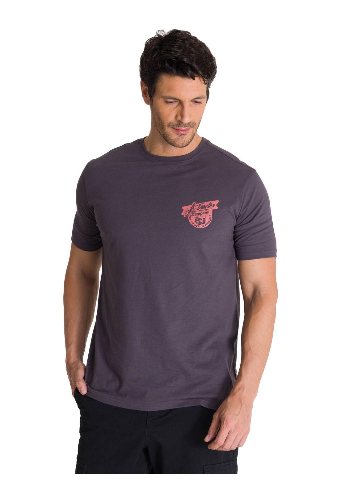 Polera Manga Corta Hombre Heritage Tractor Gris-1