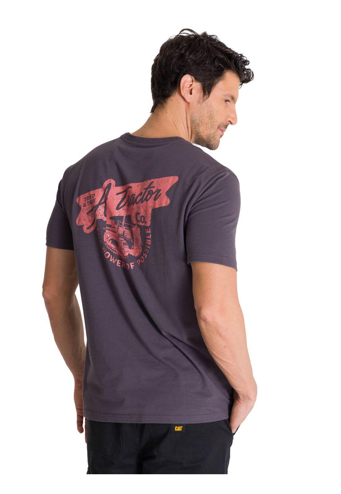 Polera Manga Corta Hombre Heritage Tractor Gris-3
