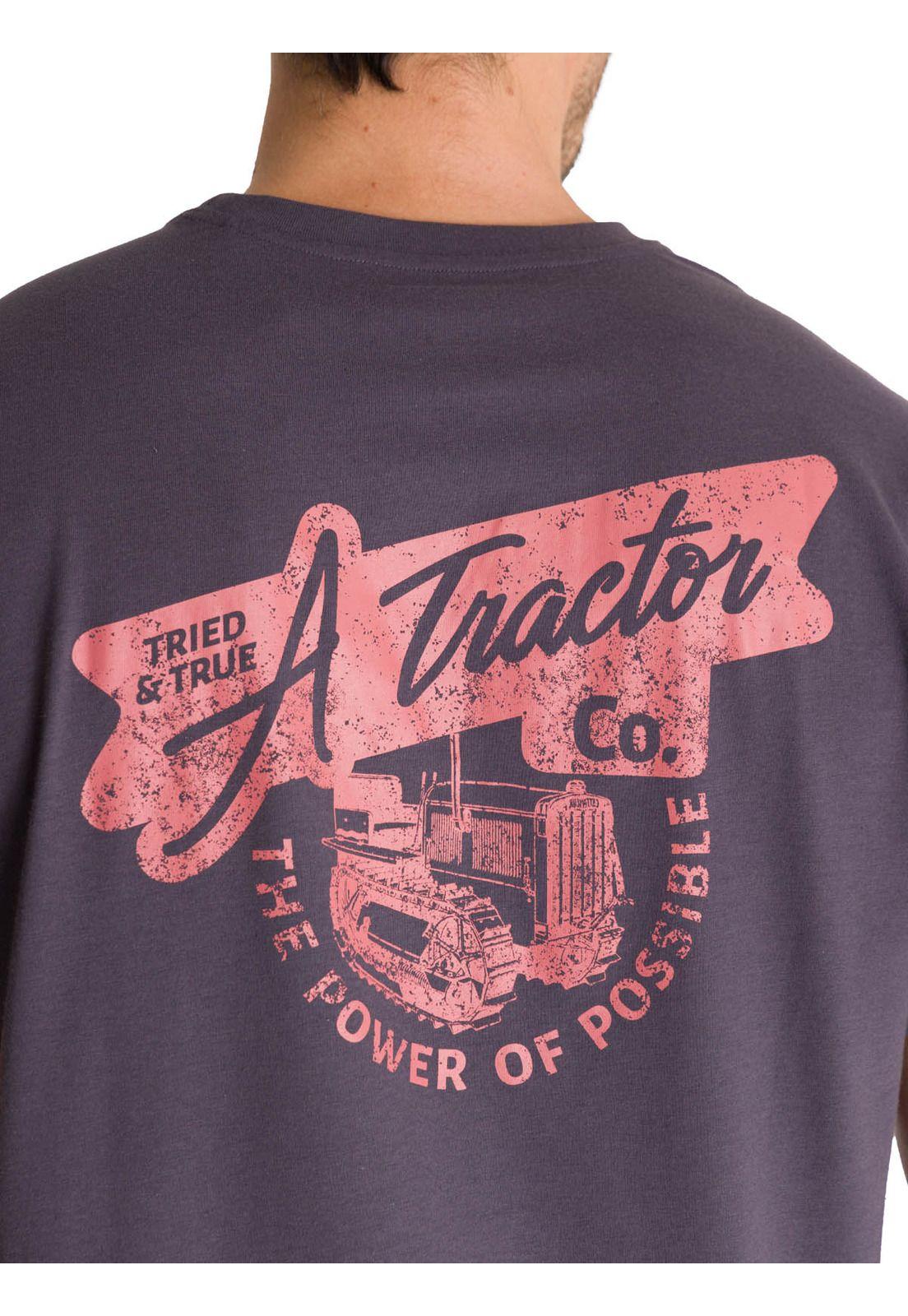 Polera Manga Corta Hombre Heritage Tractor Gris-5