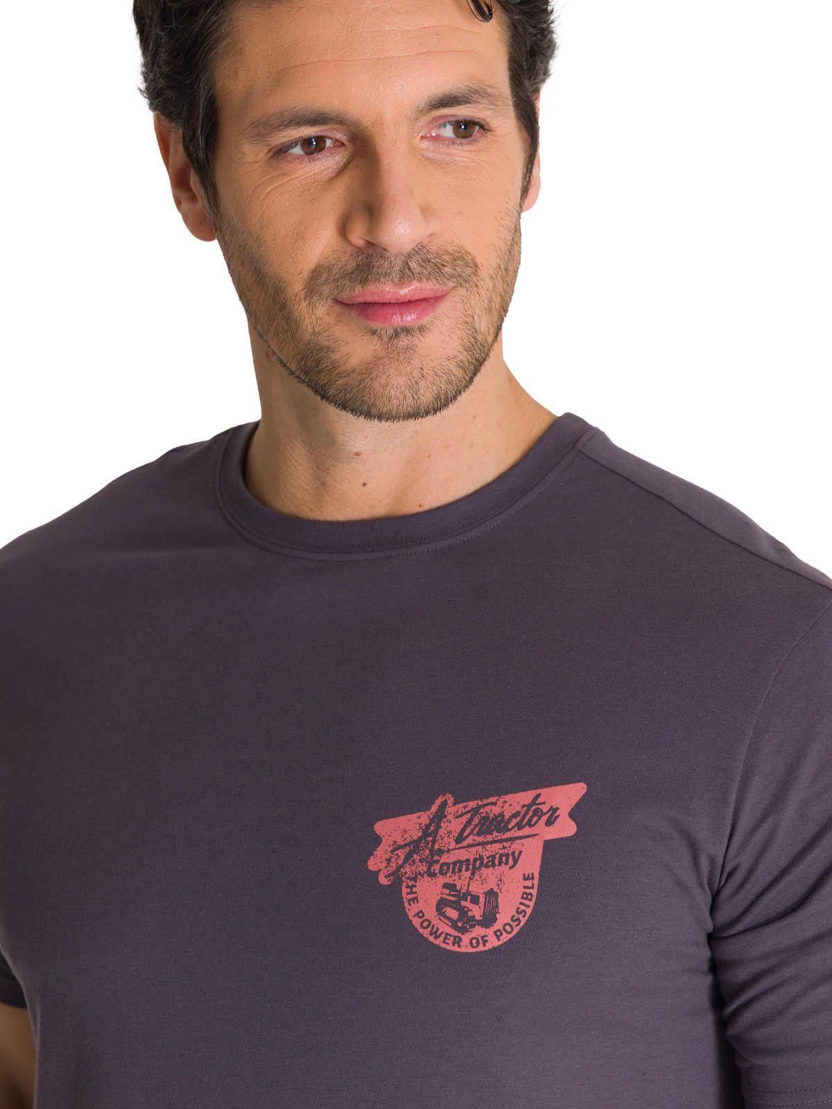 Polera Manga Corta Hombre Heritage Tractor Gris-4
