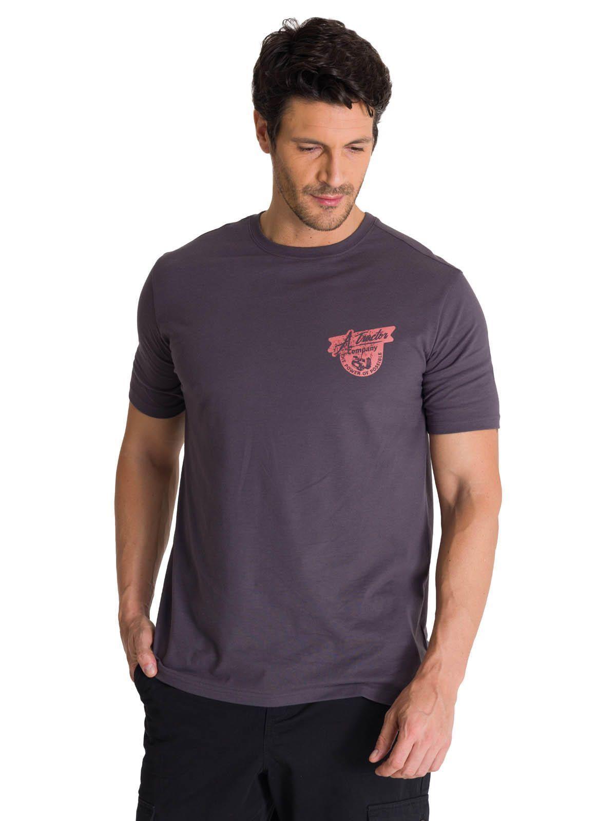 Polera Manga Corta Hombre Heritage Tractor Gris-1