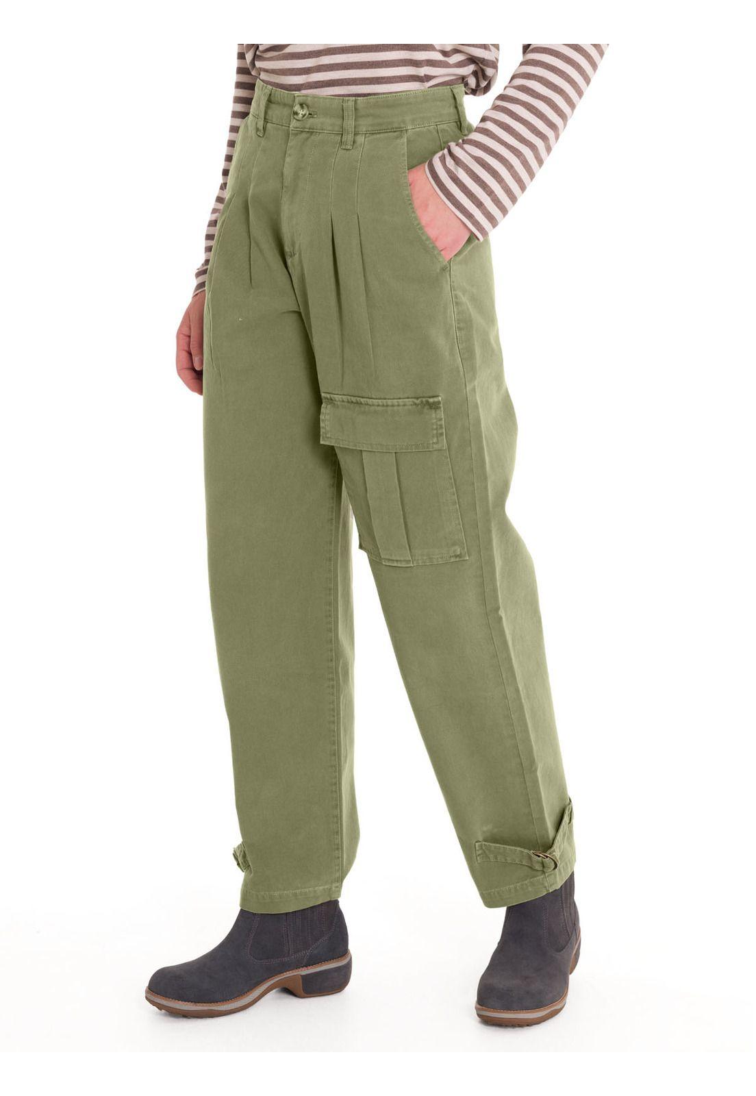 Pantalón Algodón Orgánico Mujer Mavecure Verde-1