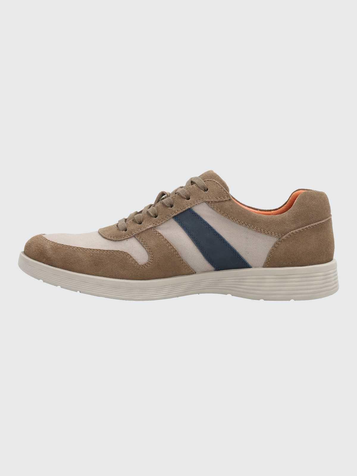 Zapatilla Cuero Hombre Spinal Wave Café-5