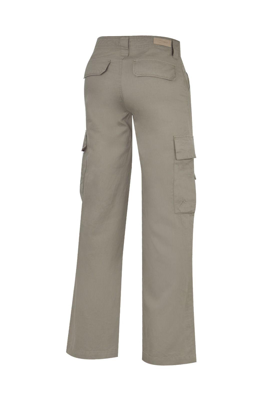 Pantalón Lino Orgánico Verde Nimia Mujer -1