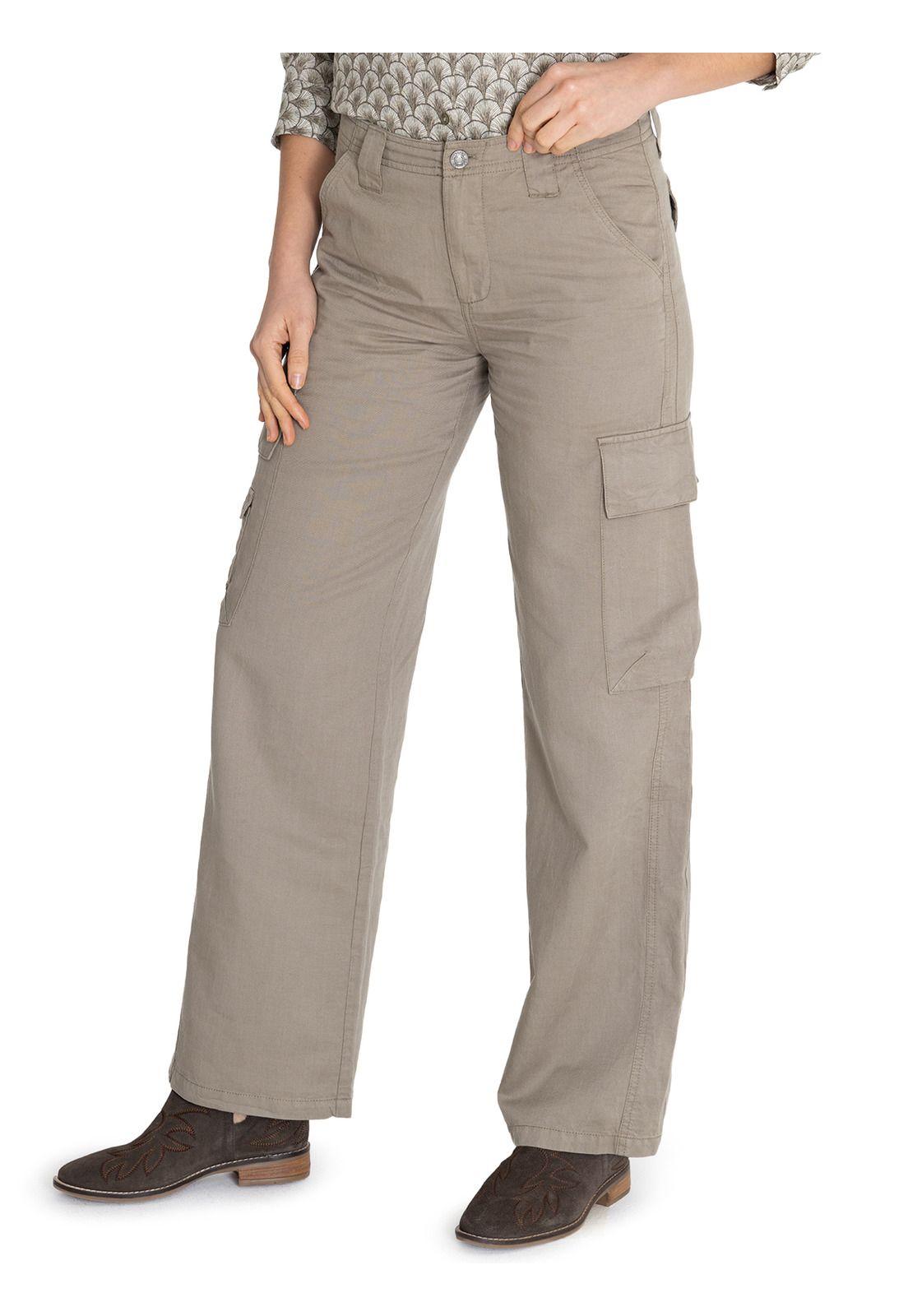 Pantalón Lino Orgánico Verde Nimia Mujer -5
