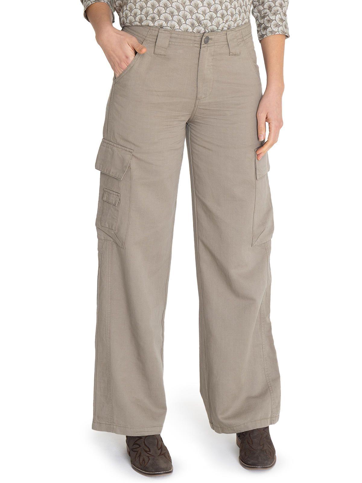 Pantalón Lino Orgánico Verde Nimia Mujer -4