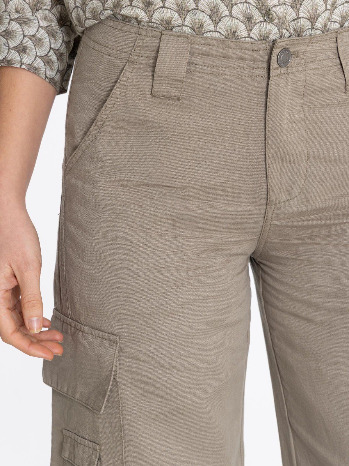 Pantalón Lino Orgánico Verde Nimia Mujer -6