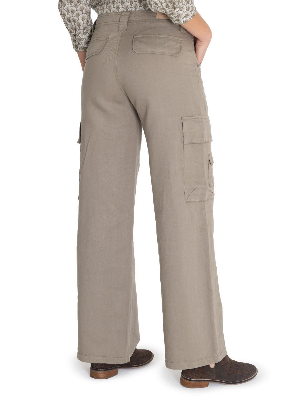 Pantalón Lino Orgánico Verde Nimia Mujer -8